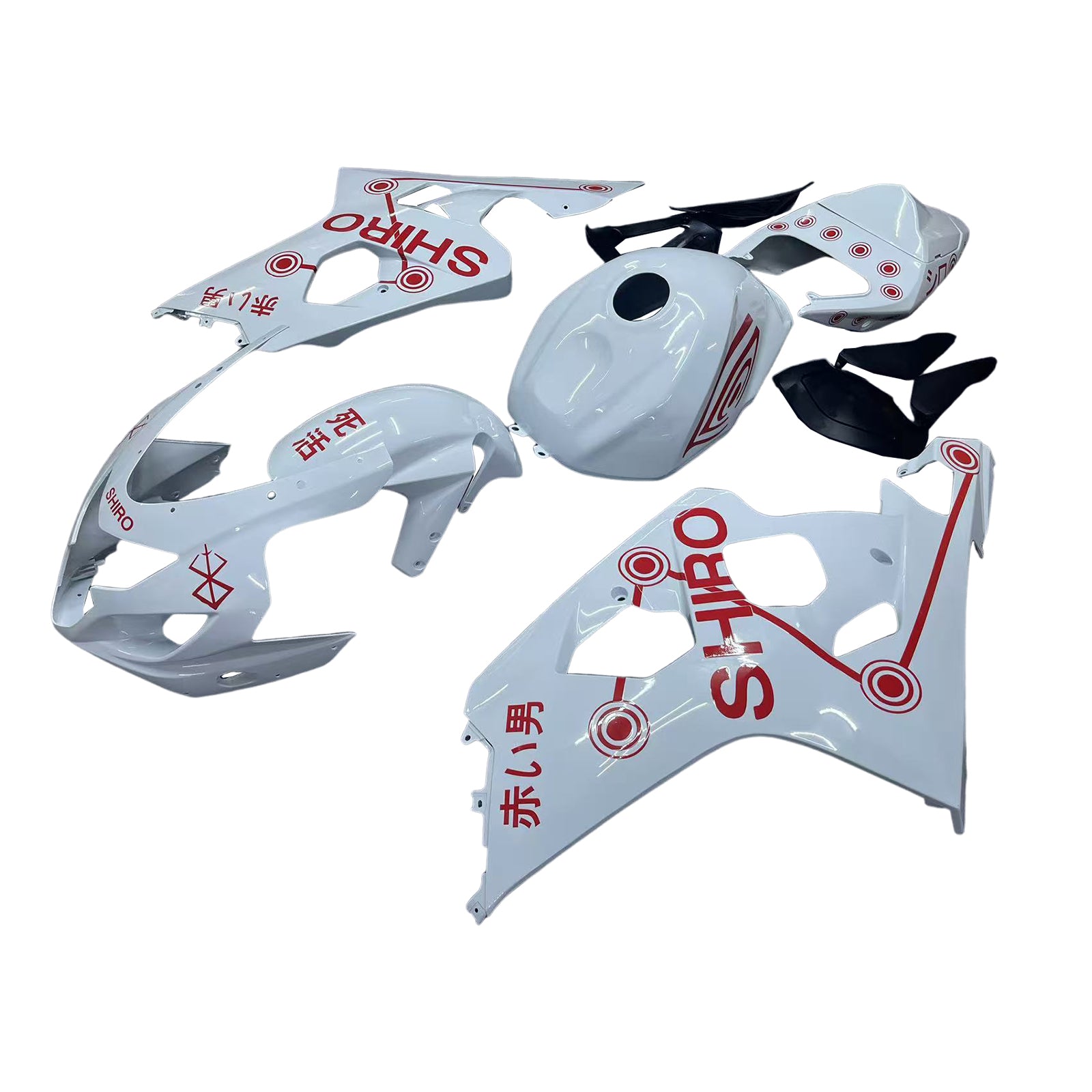 Amotopart Suzuki GSXR 600/750 2004-2005 K4 페어링 키트 차체 플라스틱 ABS