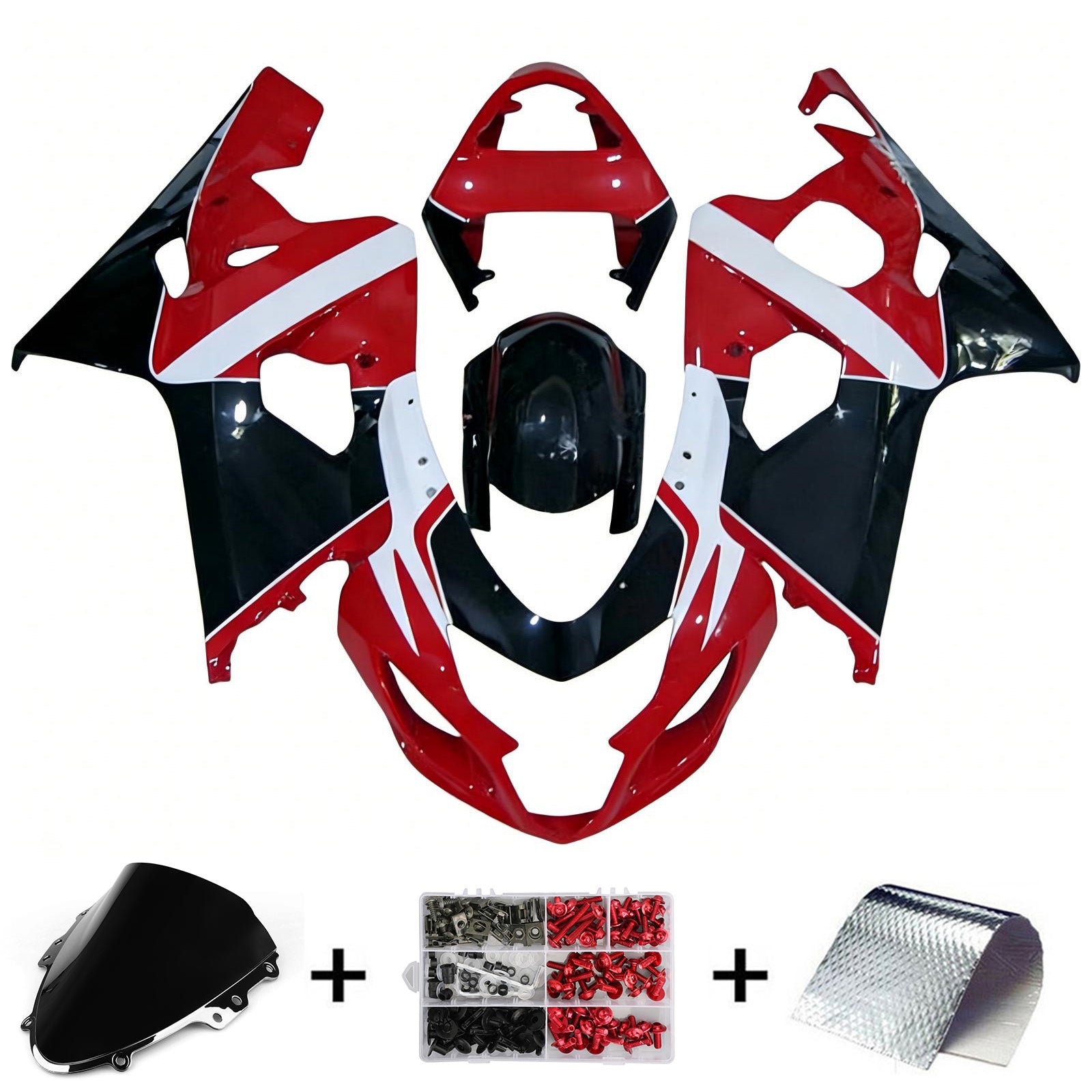 Amotopart Suzuki GSXR 600/750 2004-2005 K4 Fairing Kit Bodywork Plastic ABS