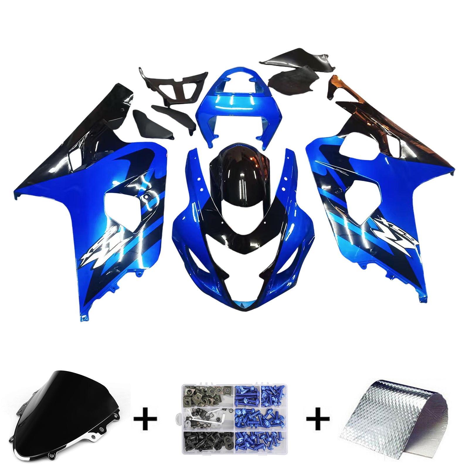 Amotopart Suzuki GSXR 600/750 2004-2005 K4 Fairing Kit Bodywork Plastic ABS