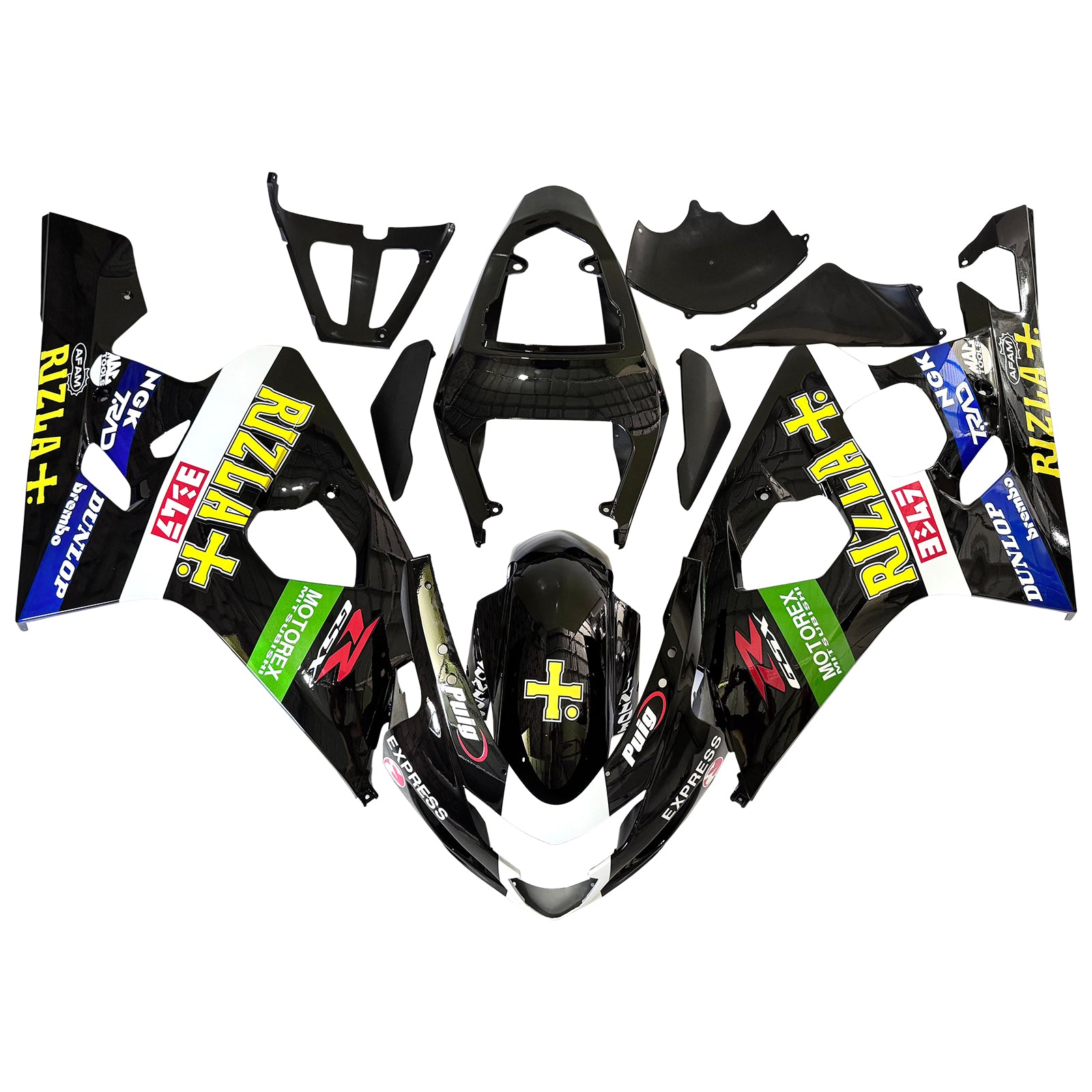 Amotopart Suzuki GSXR 600/750 2004-2005 K4 Fairing Kit Bodywork Plastic ABS