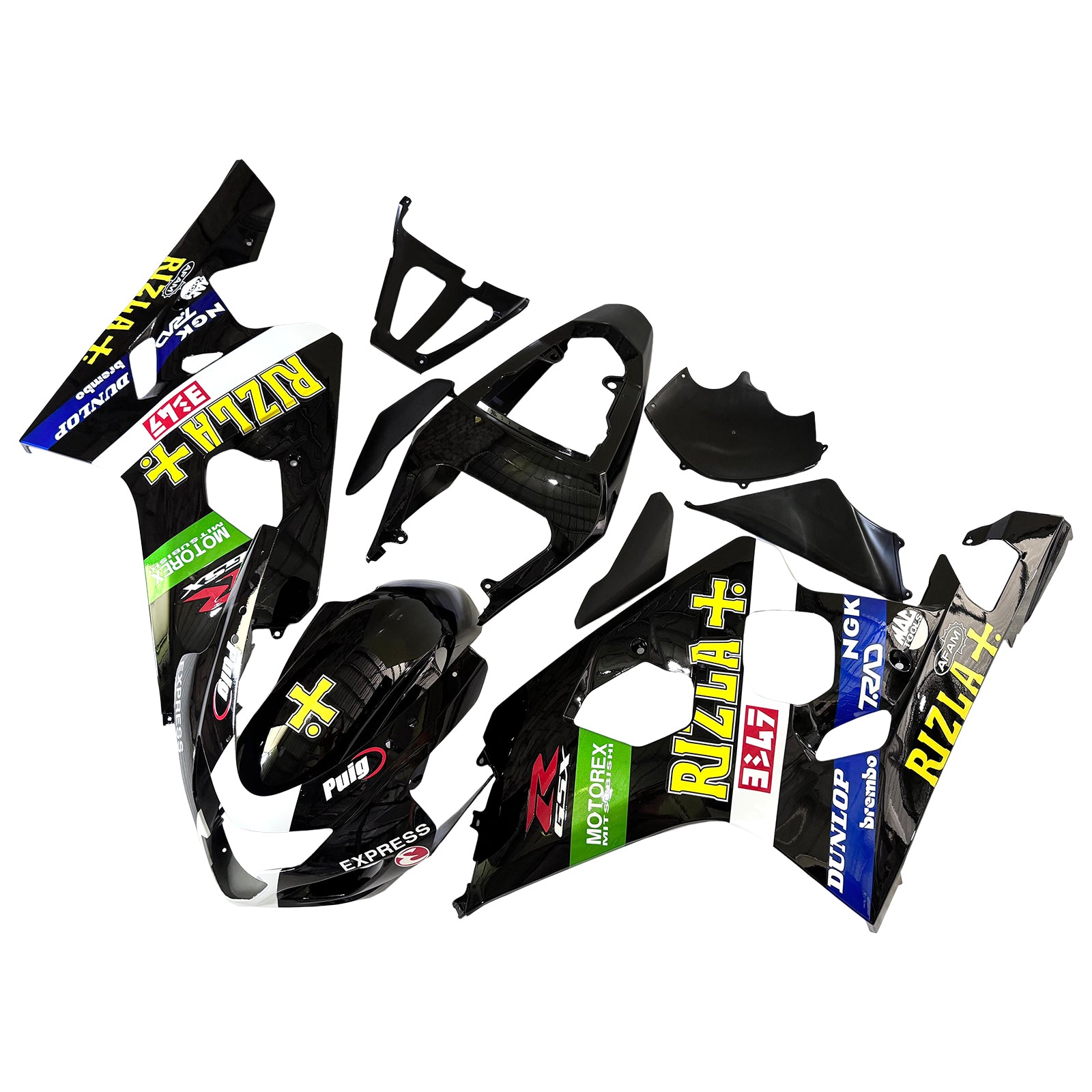 Amotopart Suzuki GSXR 600/750 2004-2005 K4 Fairing Kit Bodywork Plastic ABS