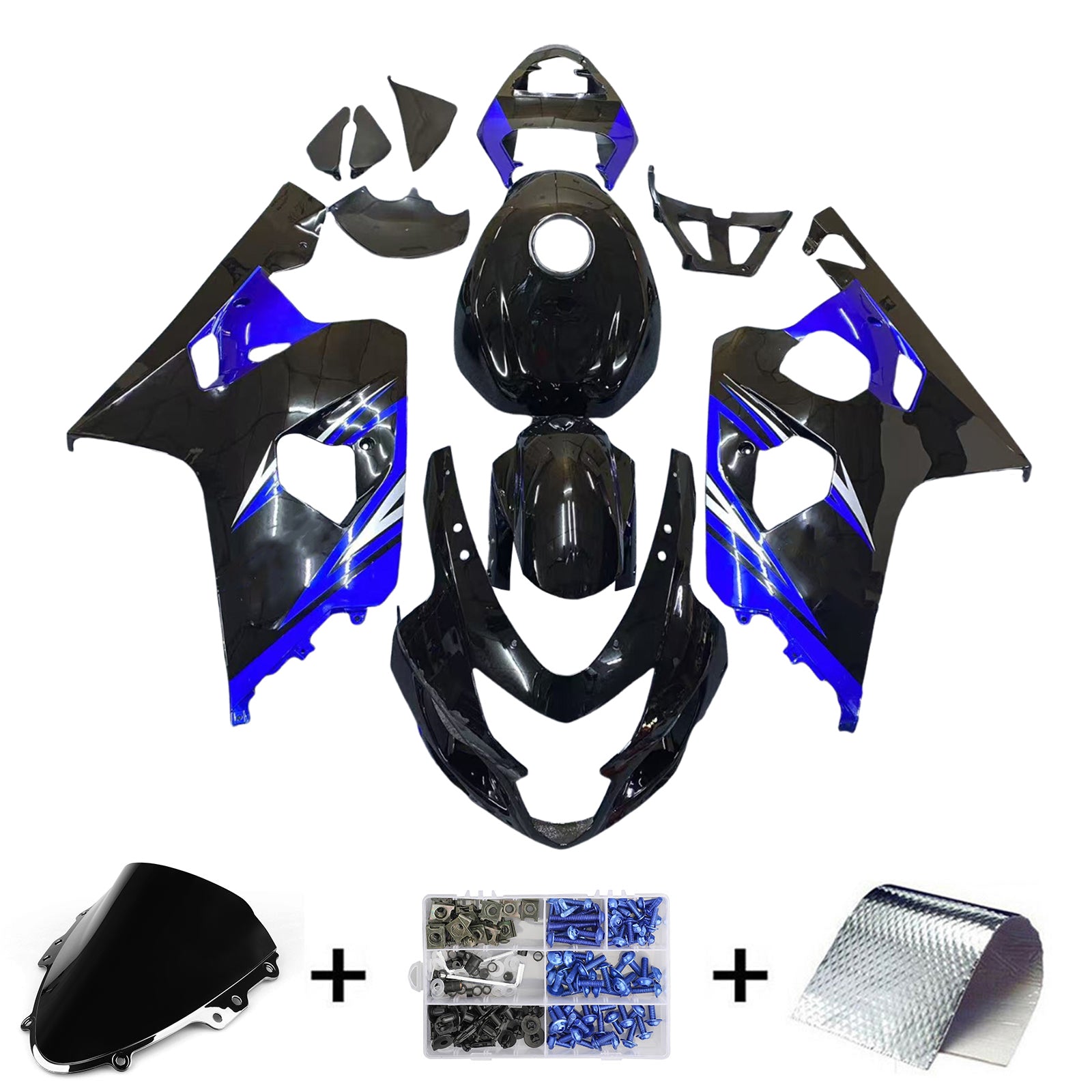 Amotopart Suzuki GSXR 600/750 2004-2005 K4 Fairing Kit Bodywork Plastic ABS