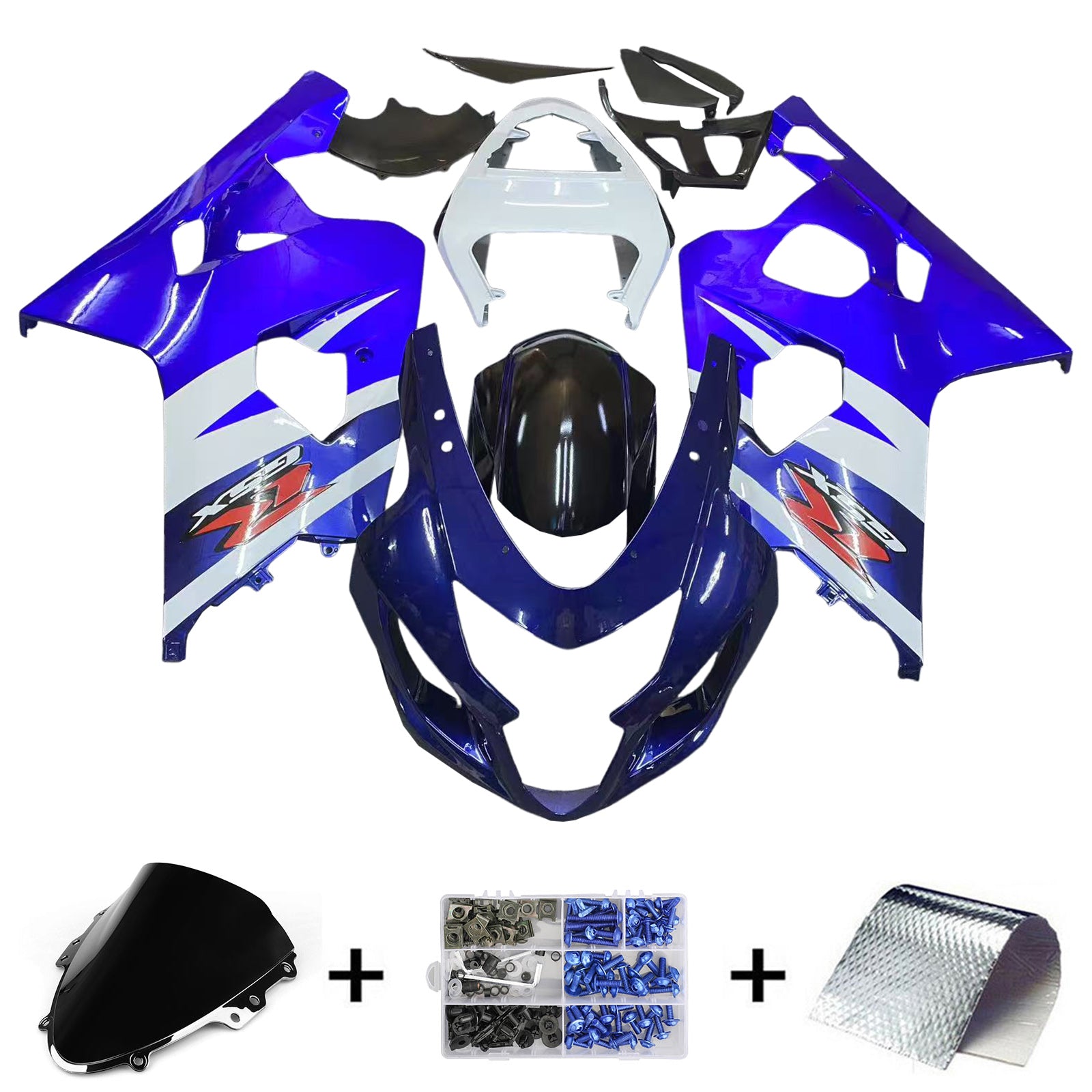 Amotopart Suzuki GSXR 600/750 2004-2005 K4 Fairing Kit Bodywork Plastic ABS