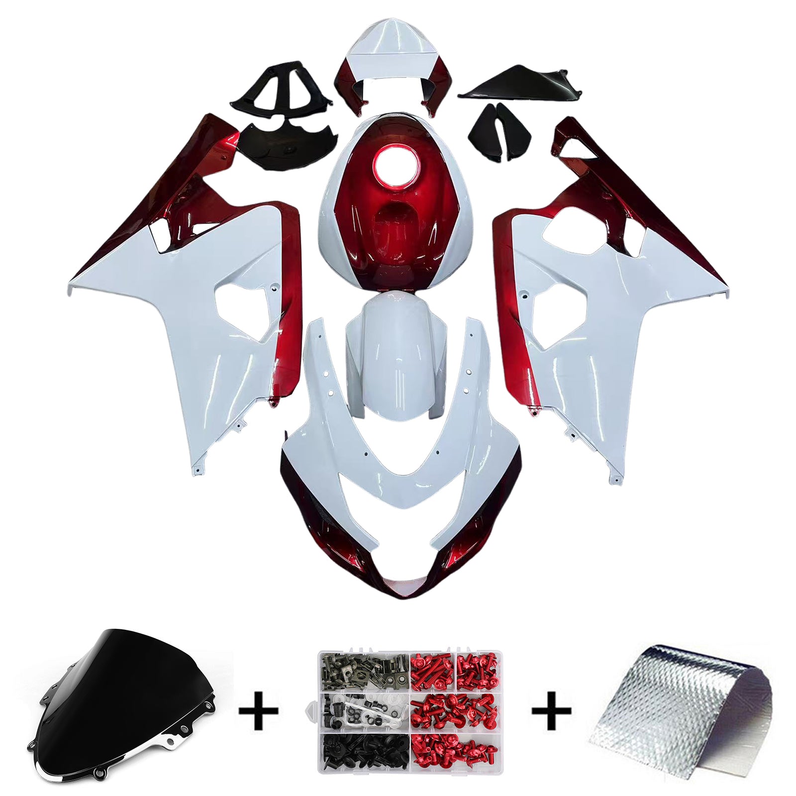 Amotopart Suzuki GSXR 600/750 2004-2005 K4 Fairing Kit Bodywork Plastic ABS