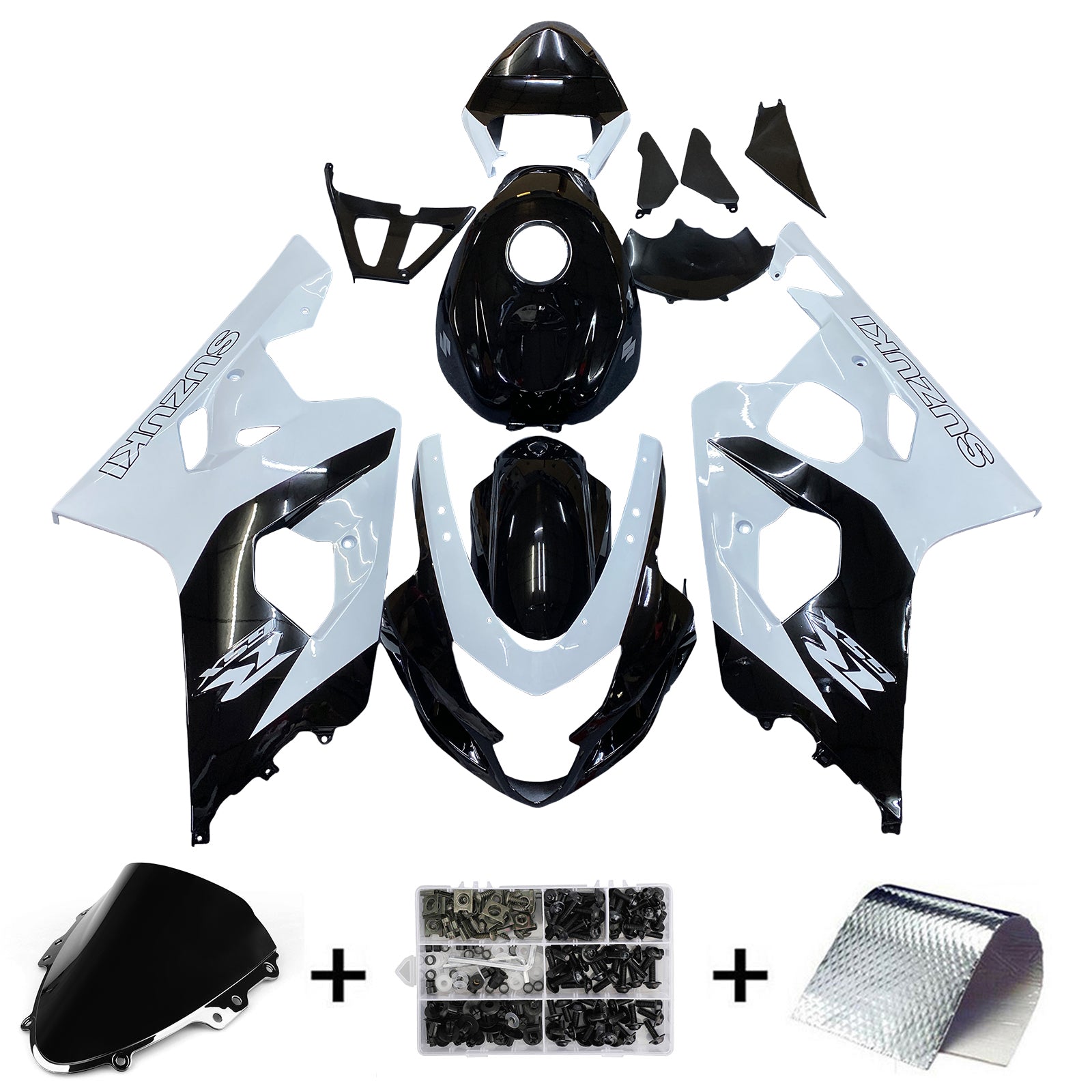 Amotopart Suzuki GSXR 600/750 2004-2005 K4 Fairing Kit Bodywork Plastic ABS