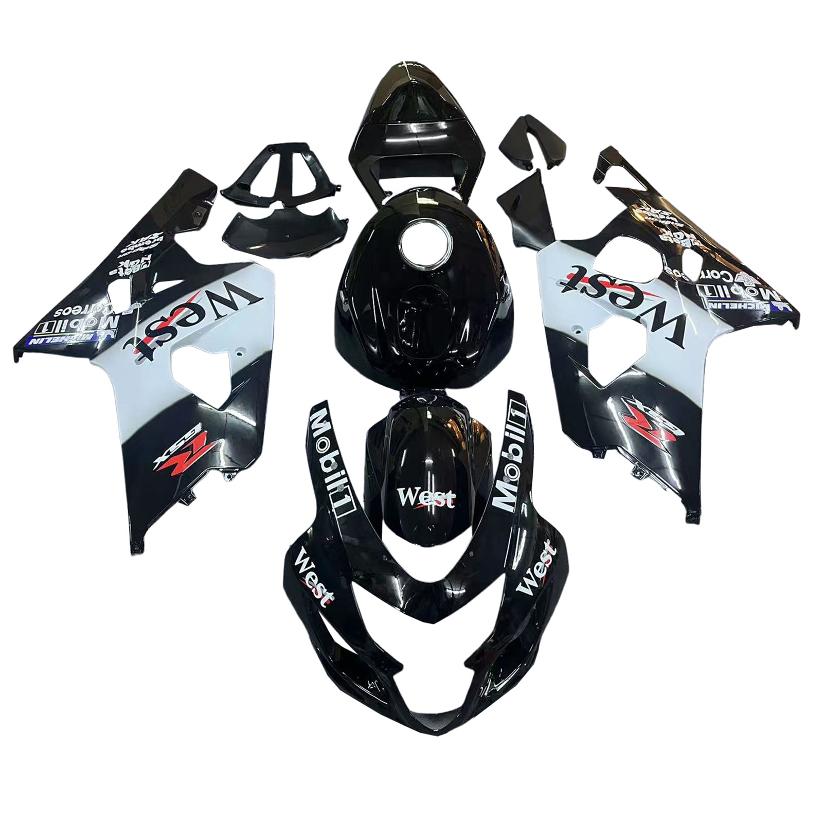 Amotopart Suzuki GSXR 600/750 2004-2005 K4 Fairing Kit Bodywork Plastic ABS