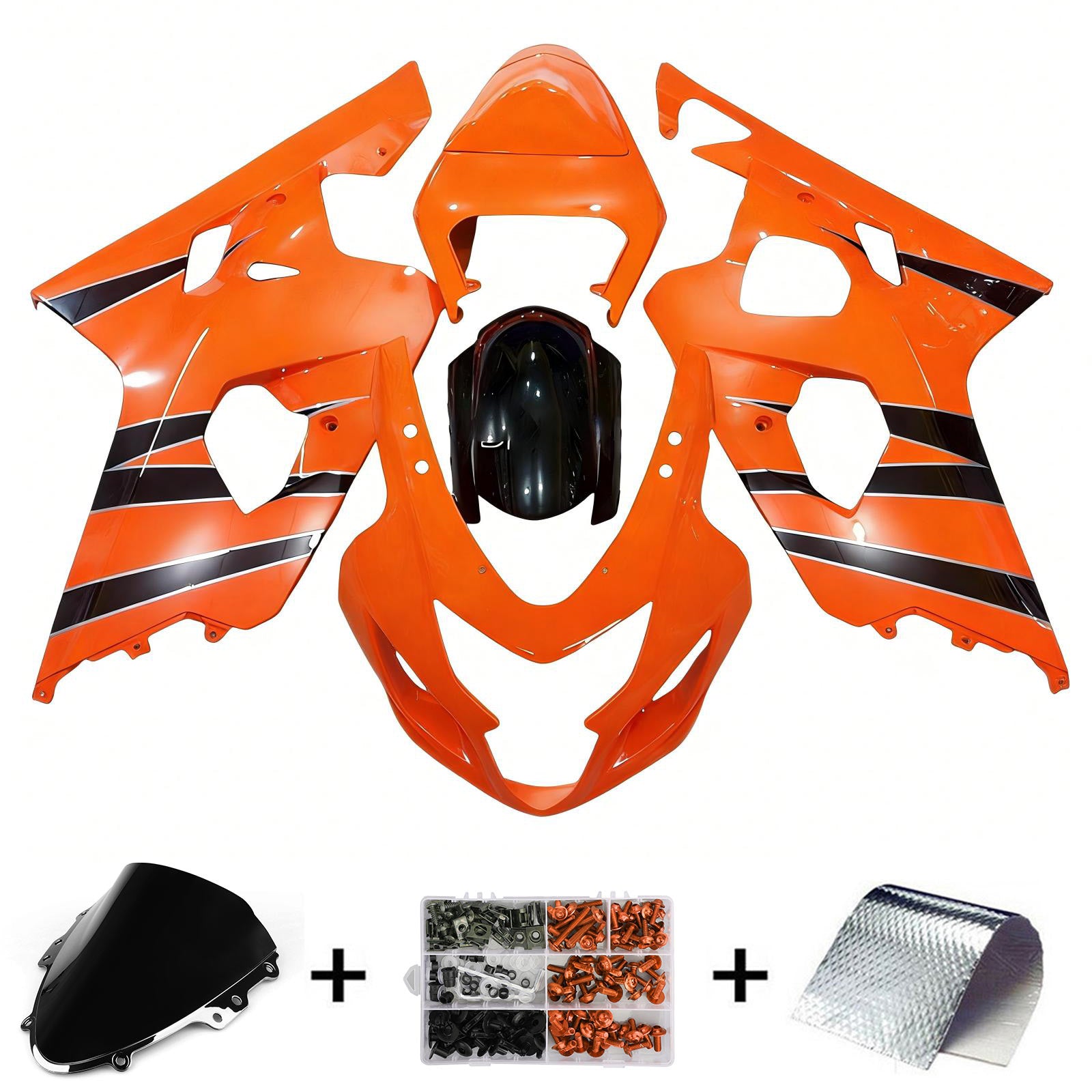 Amotopart Suzuki GSXR 600/750 2004-2005 K4 Fairing Kit Bodywork Plastic ABS