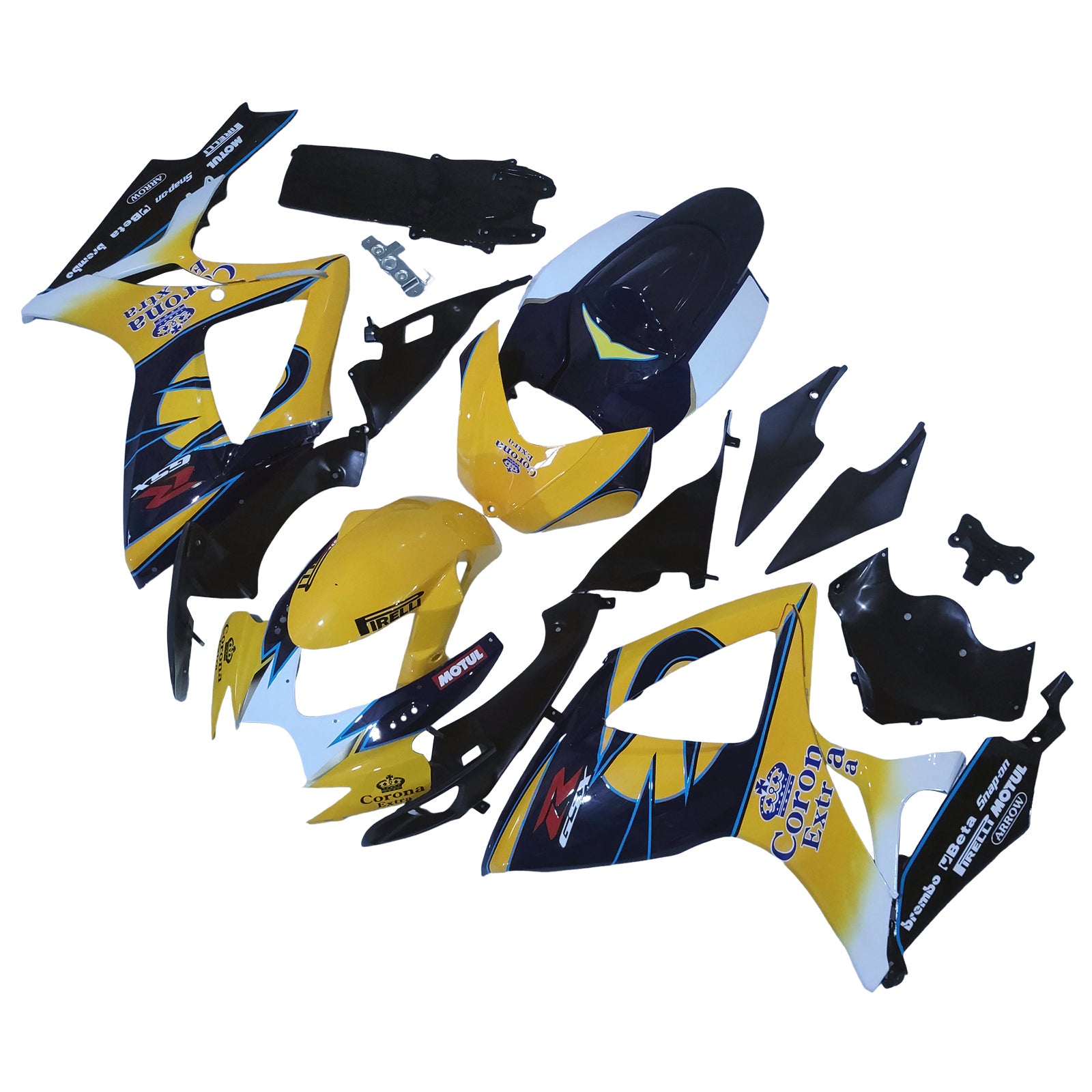 Fairings 2006-2007 Suzuki GSXR 600 750 Yellow Blue Corona GSXR Generic