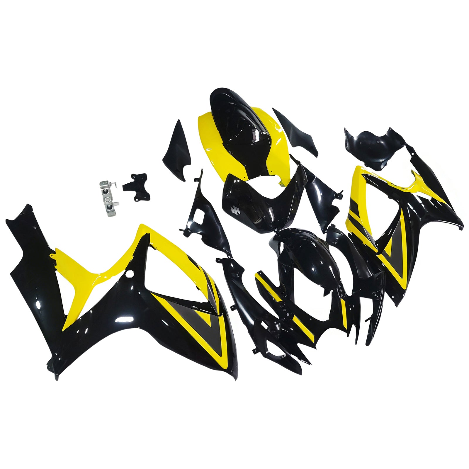Fairings 2006-2007 Suzuki GSXR 600 750 Black & Yellow GSXR Generic