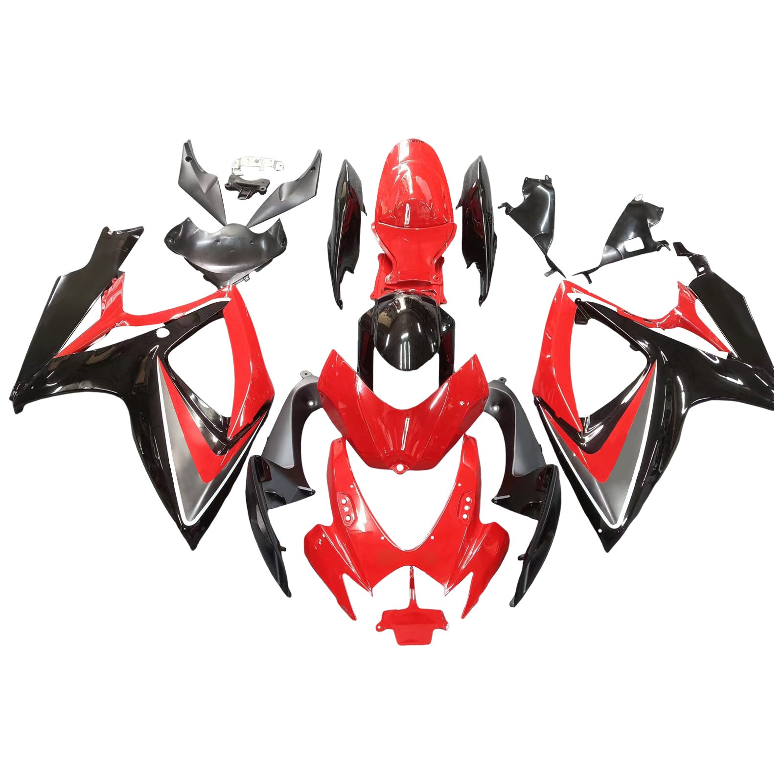 Fairings 2006-2007 Suzuki GSXR 600 750 Red & Black GSXR Generic