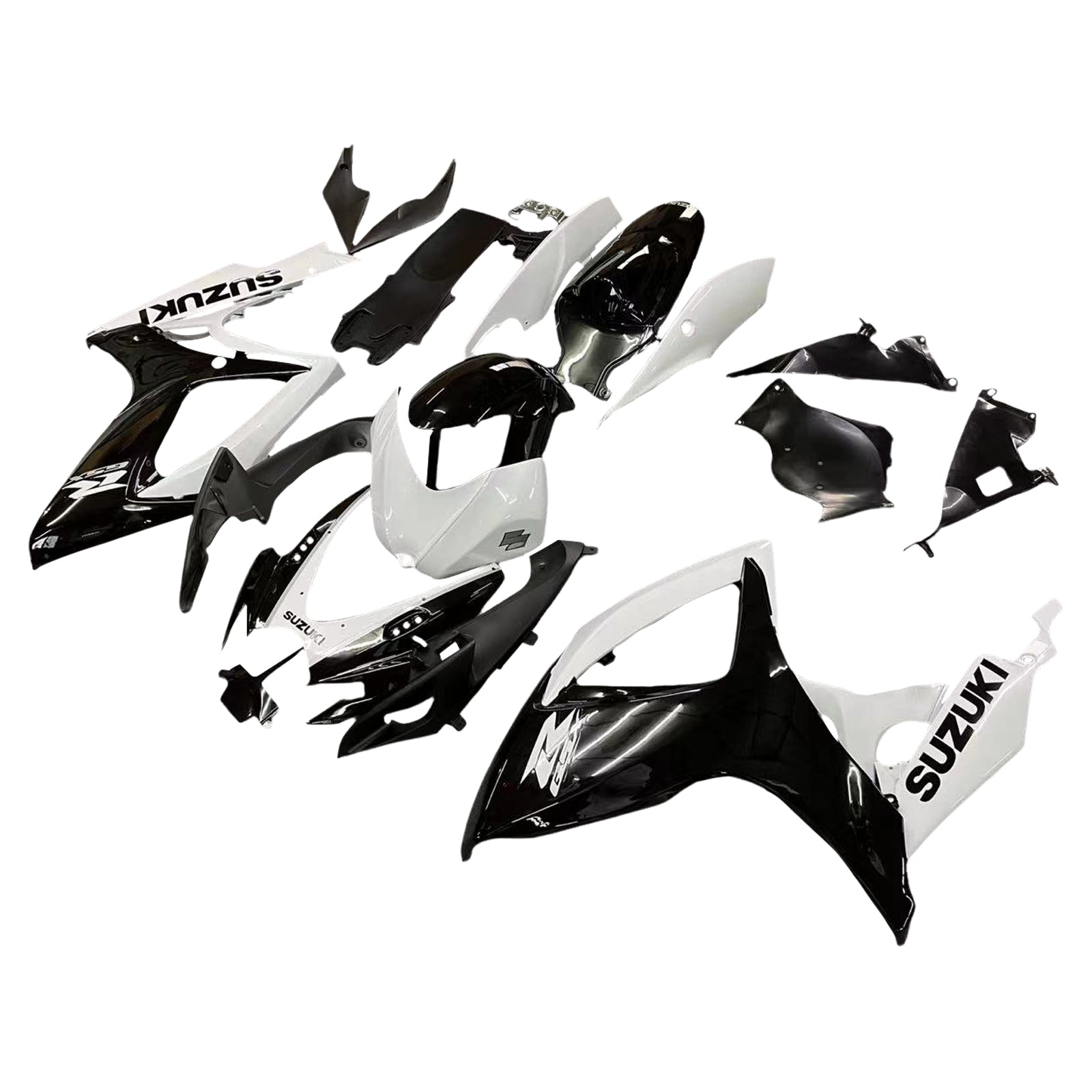 Fairings 2006-2007 Suzuki GSXR 600 750 Black & White GSXR Generic