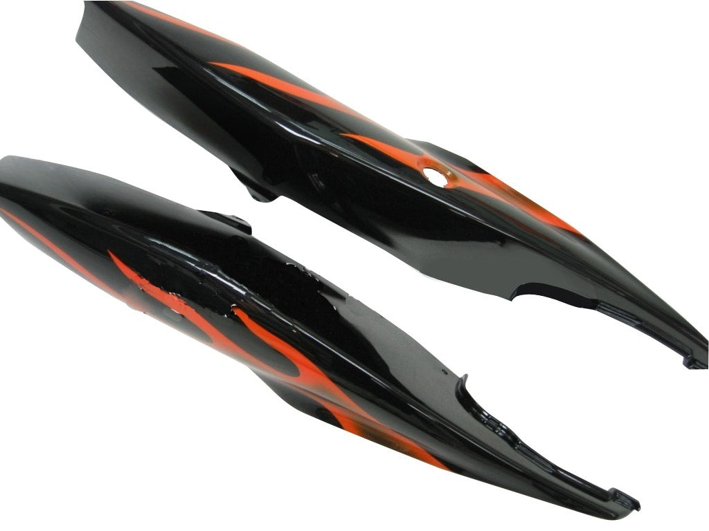Carenados 2006-2007 Suzuki GSXR 600 750 Negro y Naranja Oro Llama Genérico