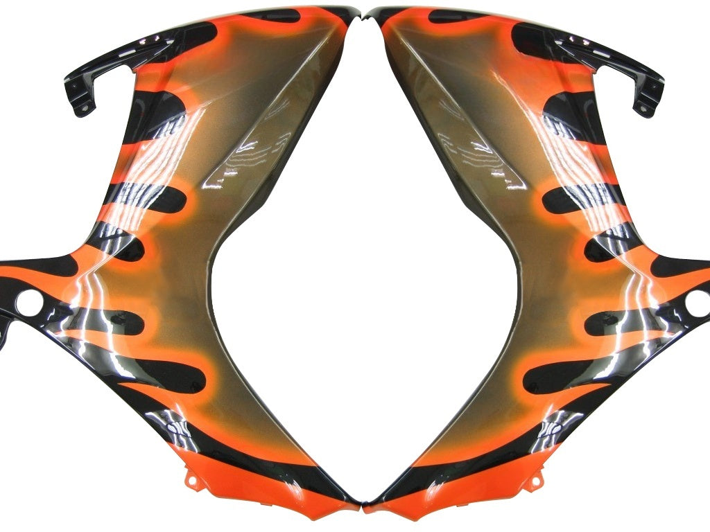 Carenados 2006-2007 Suzuki GSXR 600 750 Negro y Naranja Oro Llama Genérico