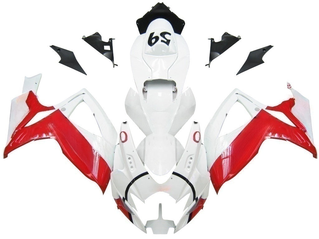 Carenados 2006-2007 Suzuki GSXR 600 750 blanco y rojo Jordan genérico