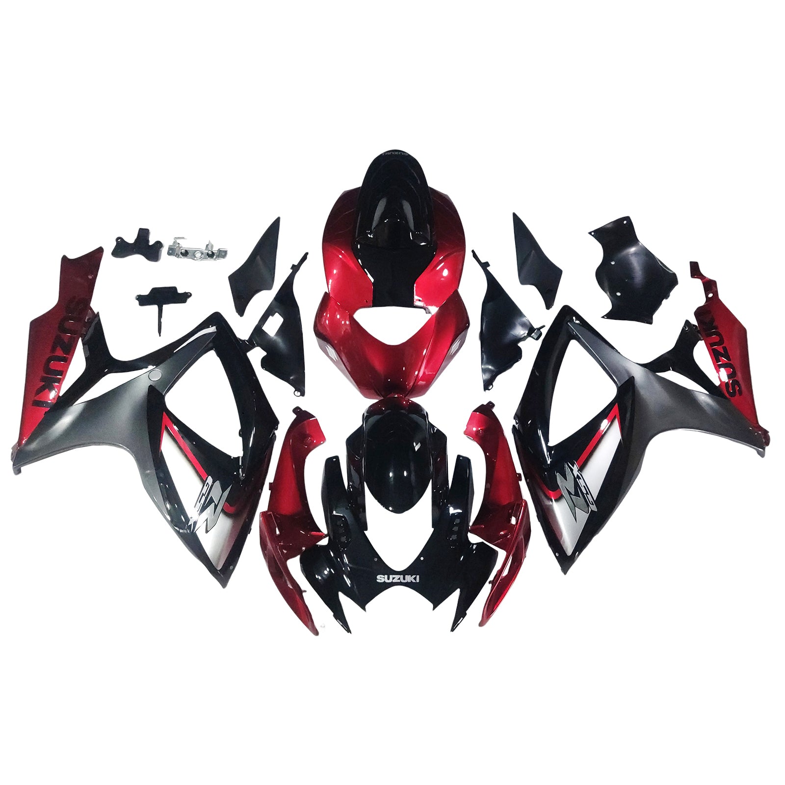 Fairings 2006-2007 Suzuki GSXR 600 750 Red Silver Black GSXR Generic