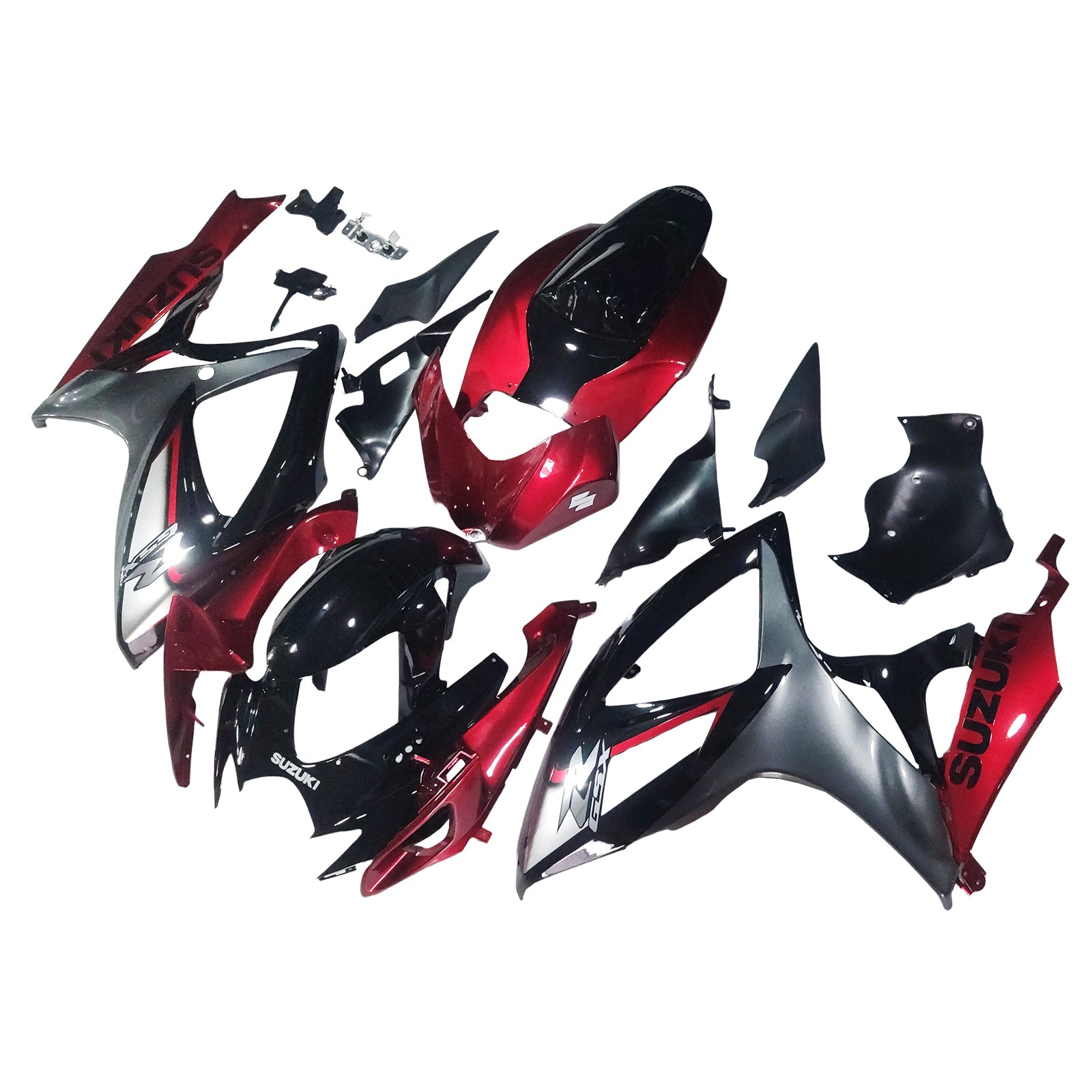 Fairings 2006-2007 Suzuki GSXR 600 750 Red Silver Black GSXR Generic