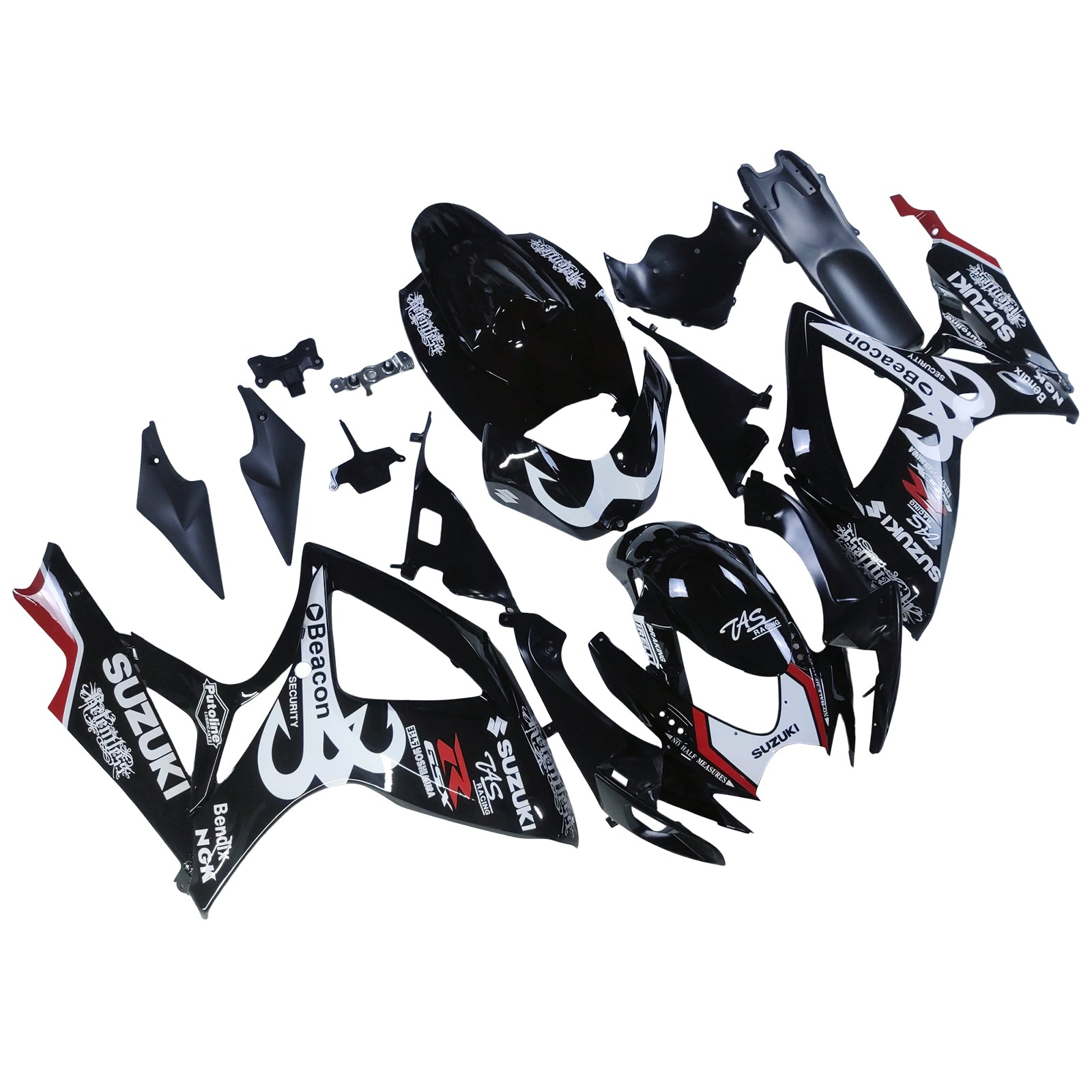 Fairings 2006-2007 Suzuki GSXR 600 750 Black Beacon GSXR Generic