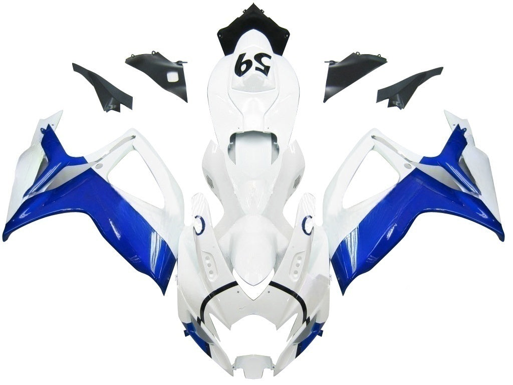 Carenados 2006-2007 Suzuki GSXR 600 750 blanco y azul Jordan genérico