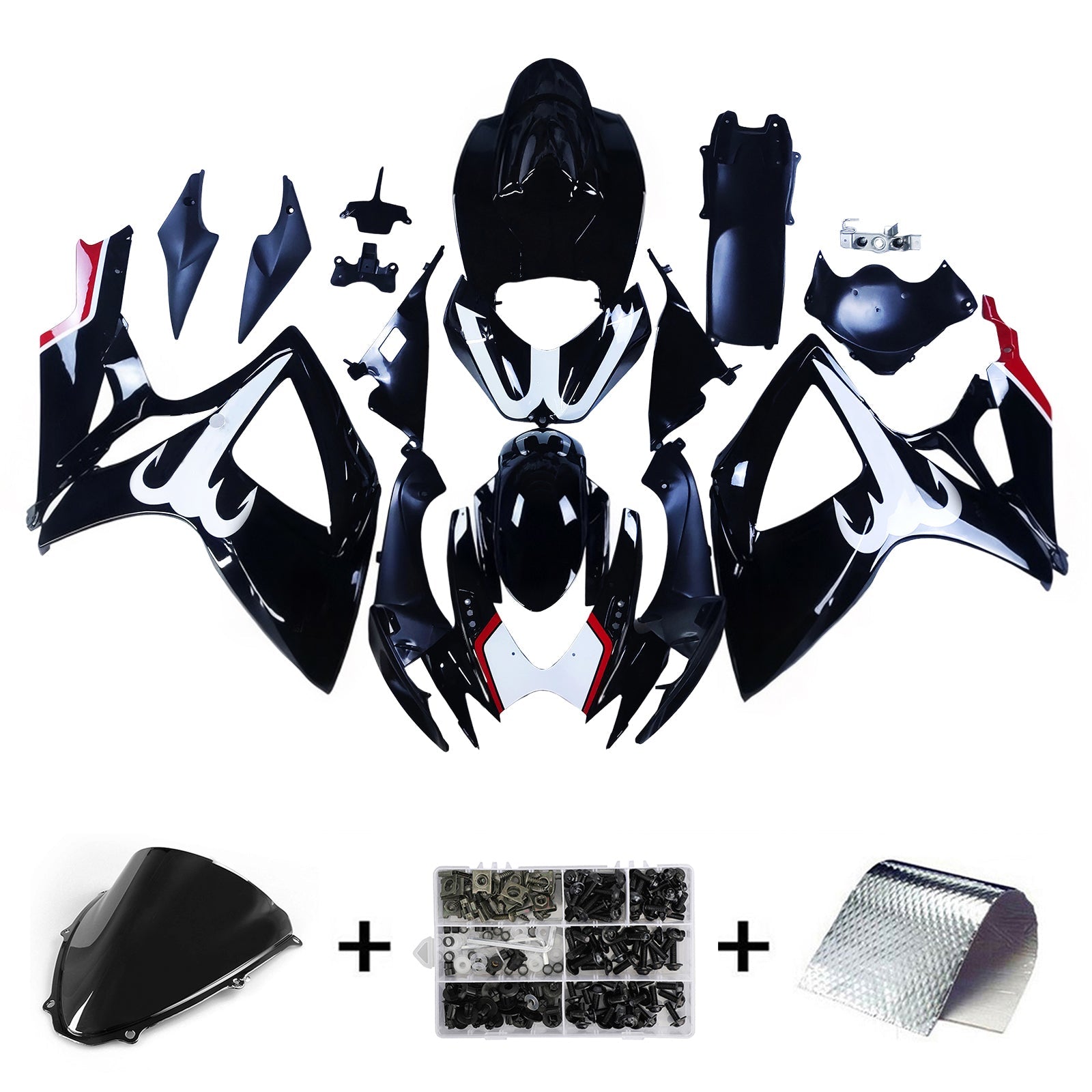 Amotopart Suzuki GSXR 600/750 2006-2007 K6 Fairing Kit Bodywork Plastic ABS