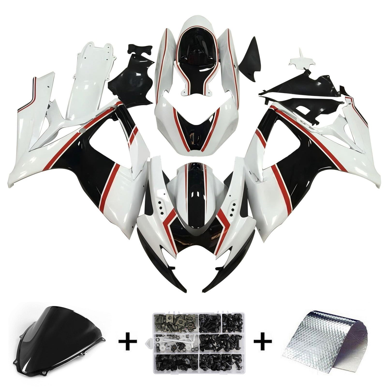 Amotopart Suzuki GSXR 600/750 2006-2007 K6 Fairing Kit Bodywork Plastic ABS