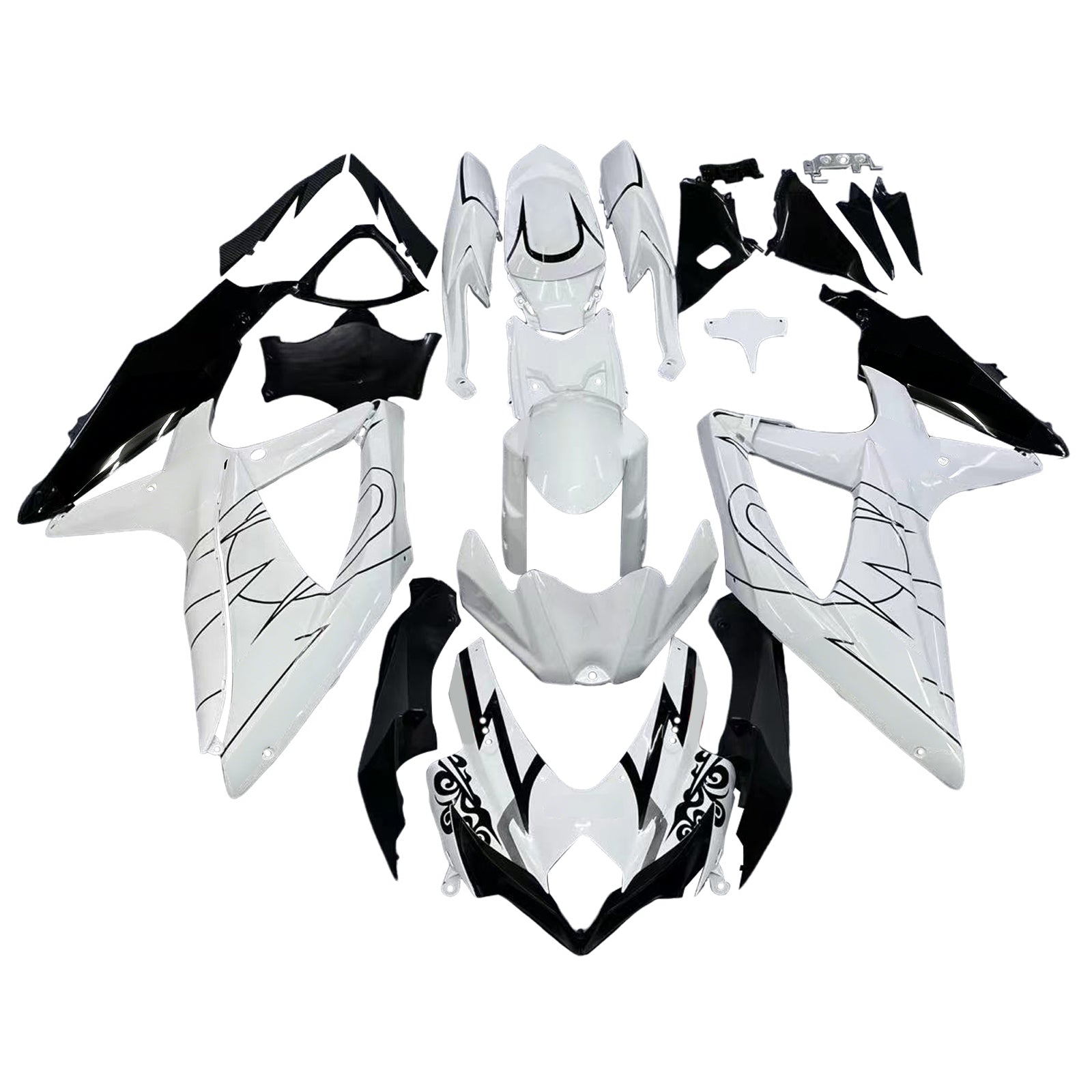 Fairings 2008-2010 Suzuki GSXR 600 750 White Alstare Corona