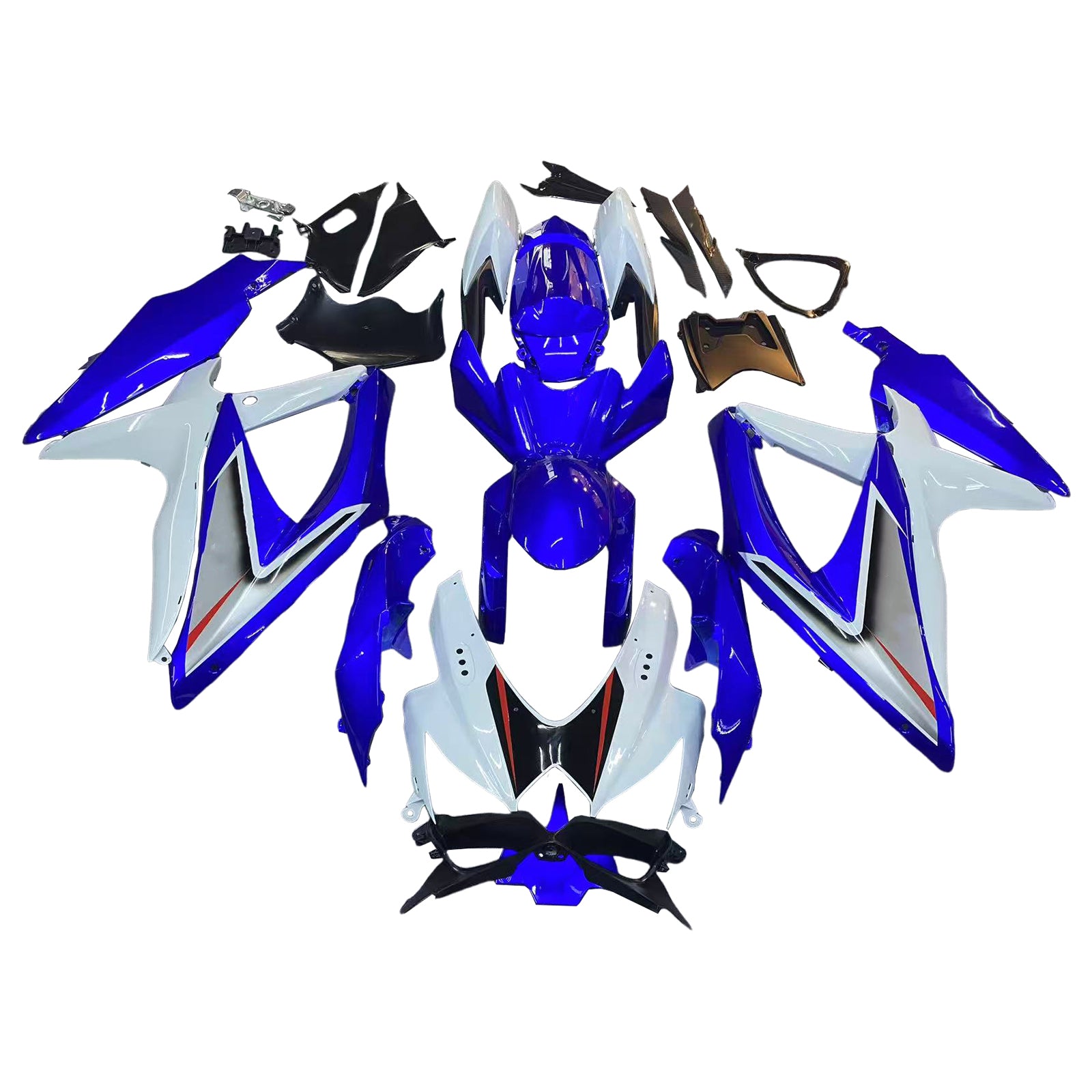 페어링 2008-2010 스즈키 GSXR 600 750 화이트 & 블루 GSXR 제네릭