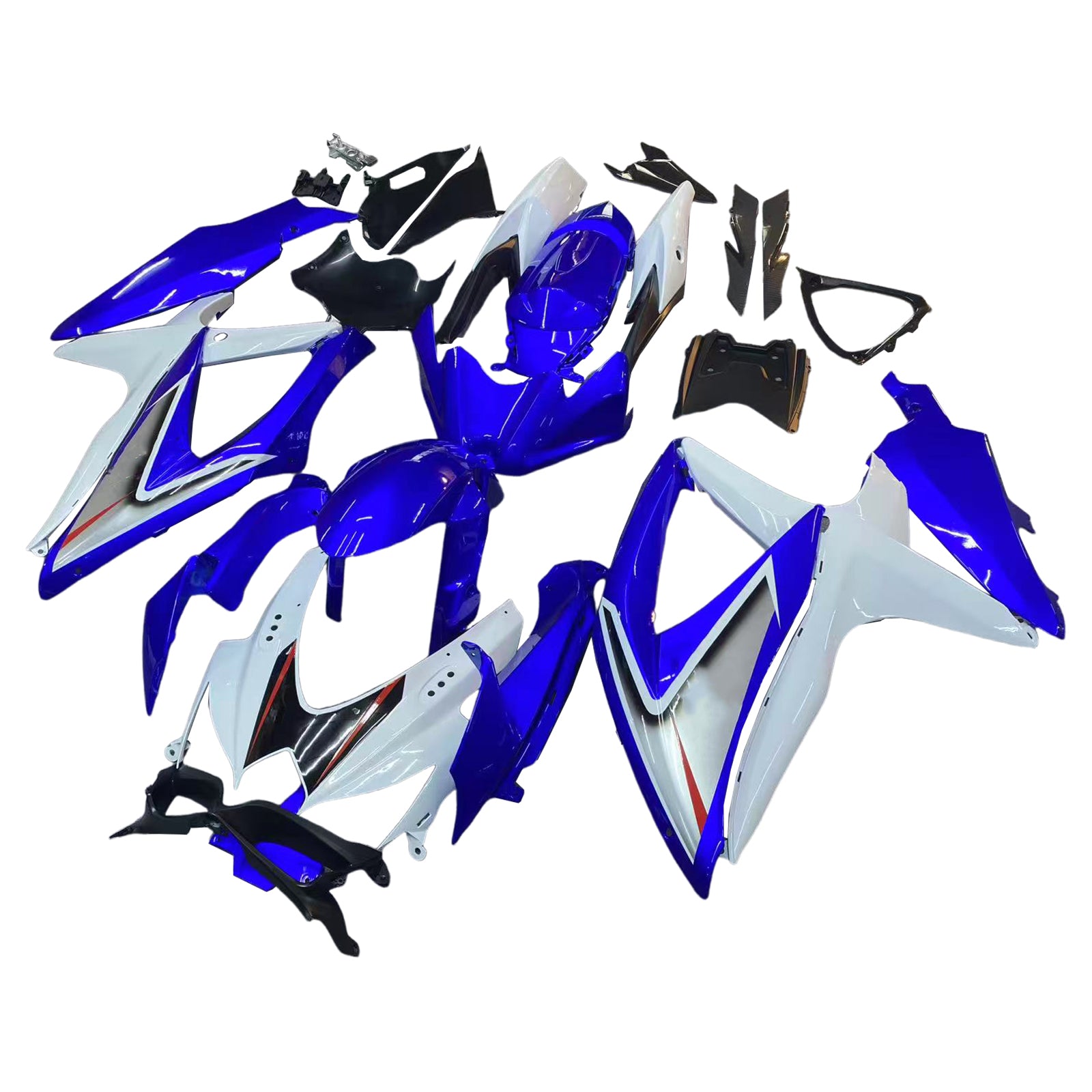 페어링 2008-2010 스즈키 GSXR 600 750 화이트 & 블루 GSXR 제네릭
