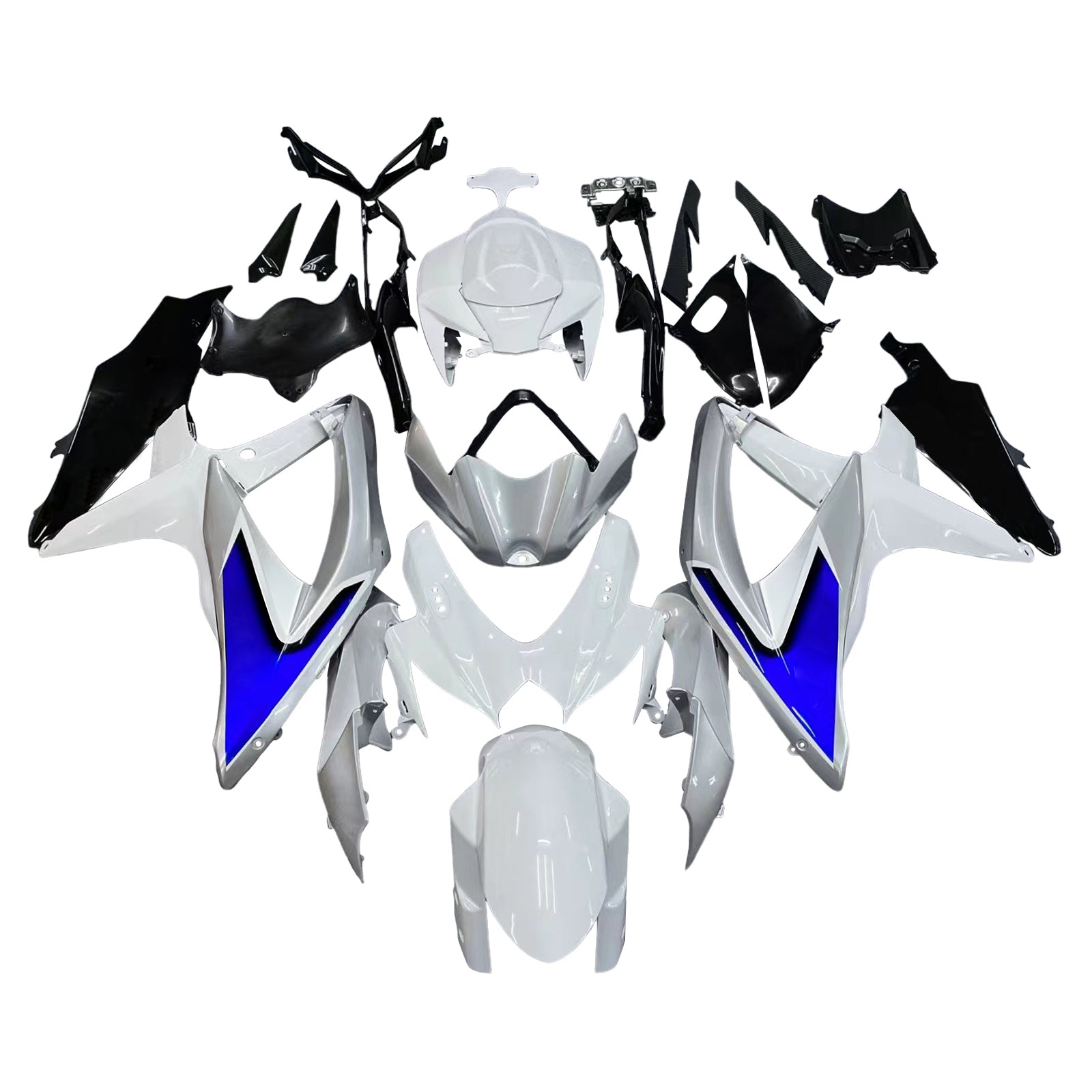 Fairings 2008-2010 Suzuki GSXR 600 750 Silver White GSXR