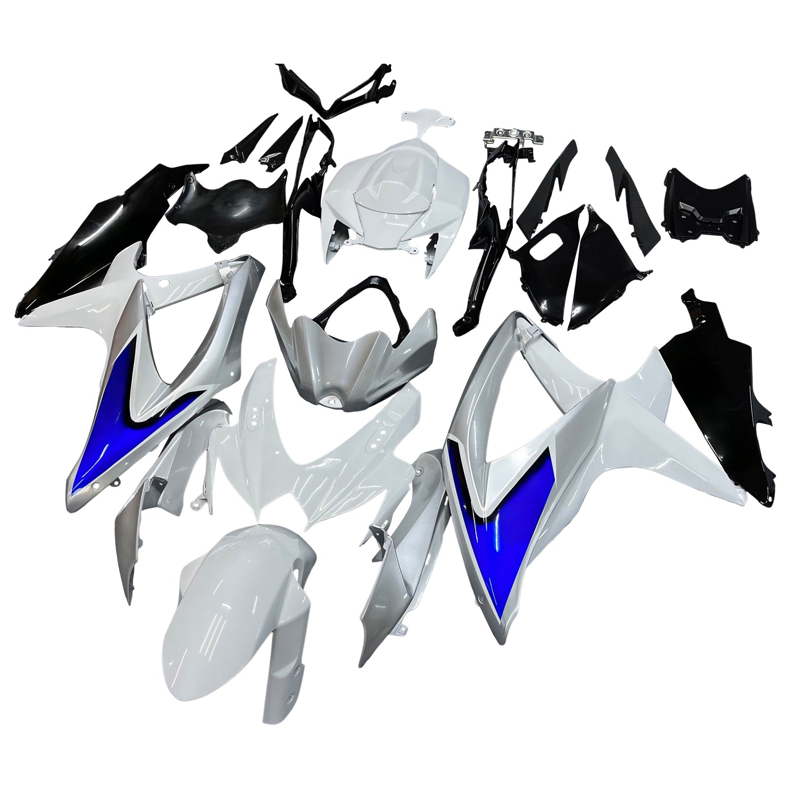 페어링 2008-2010 스즈키 GSXR 600 750 실버 화이트 GSXR