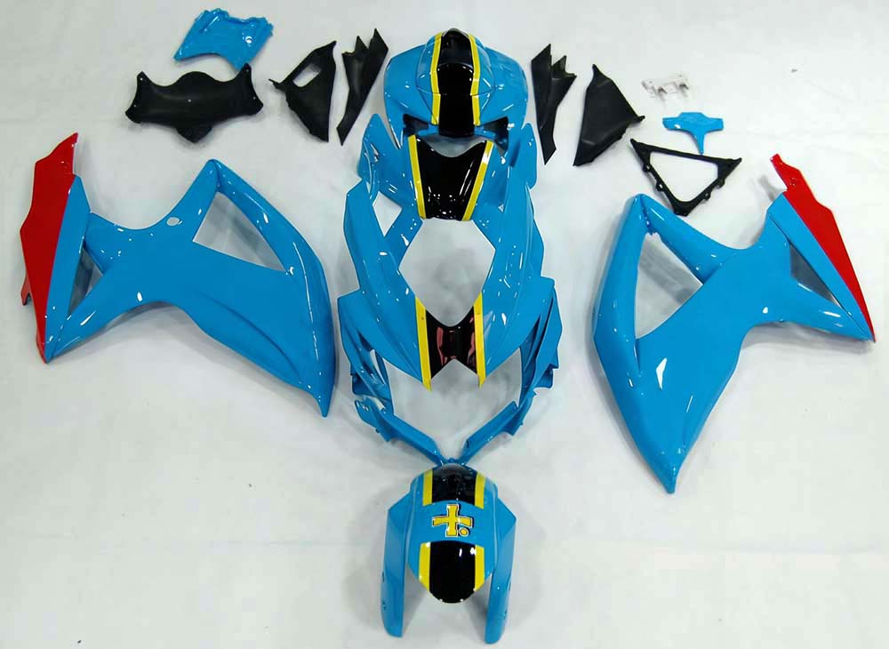 Fairings 2008-2010 Suzuki GSXR 600 750 Blue Yellow Rizla Generic