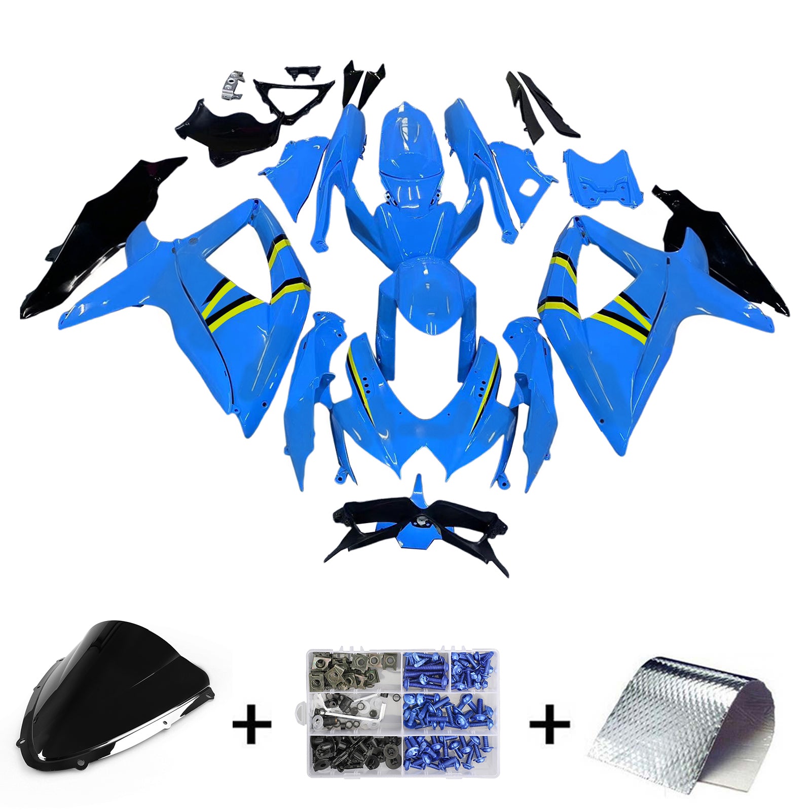 Fairings 2008-2010 Suzuki GSXR 600 750 Blue Rizla Generic