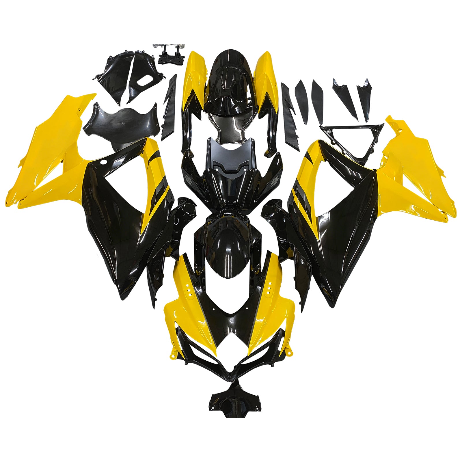 Fairings 2008-20 10Suzuki GSXR 600 750 Black & Yellow GSXR