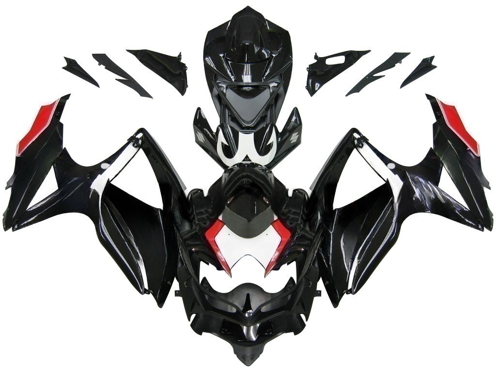 페어링 2008-2010 스즈키 GSXR 600 750 블랙 레드 릴렌트리스 제네릭
