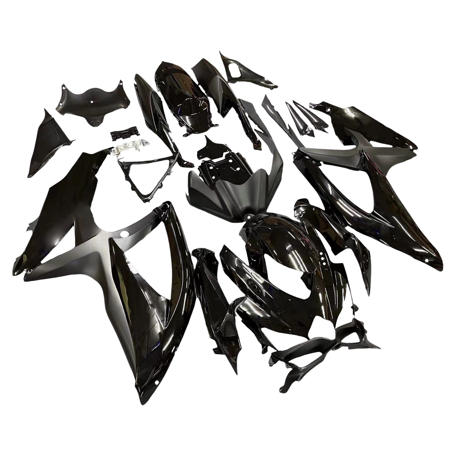 Fairings 2008-2010 Suzuki GSXR 600 750 All Black Suzuki Generic