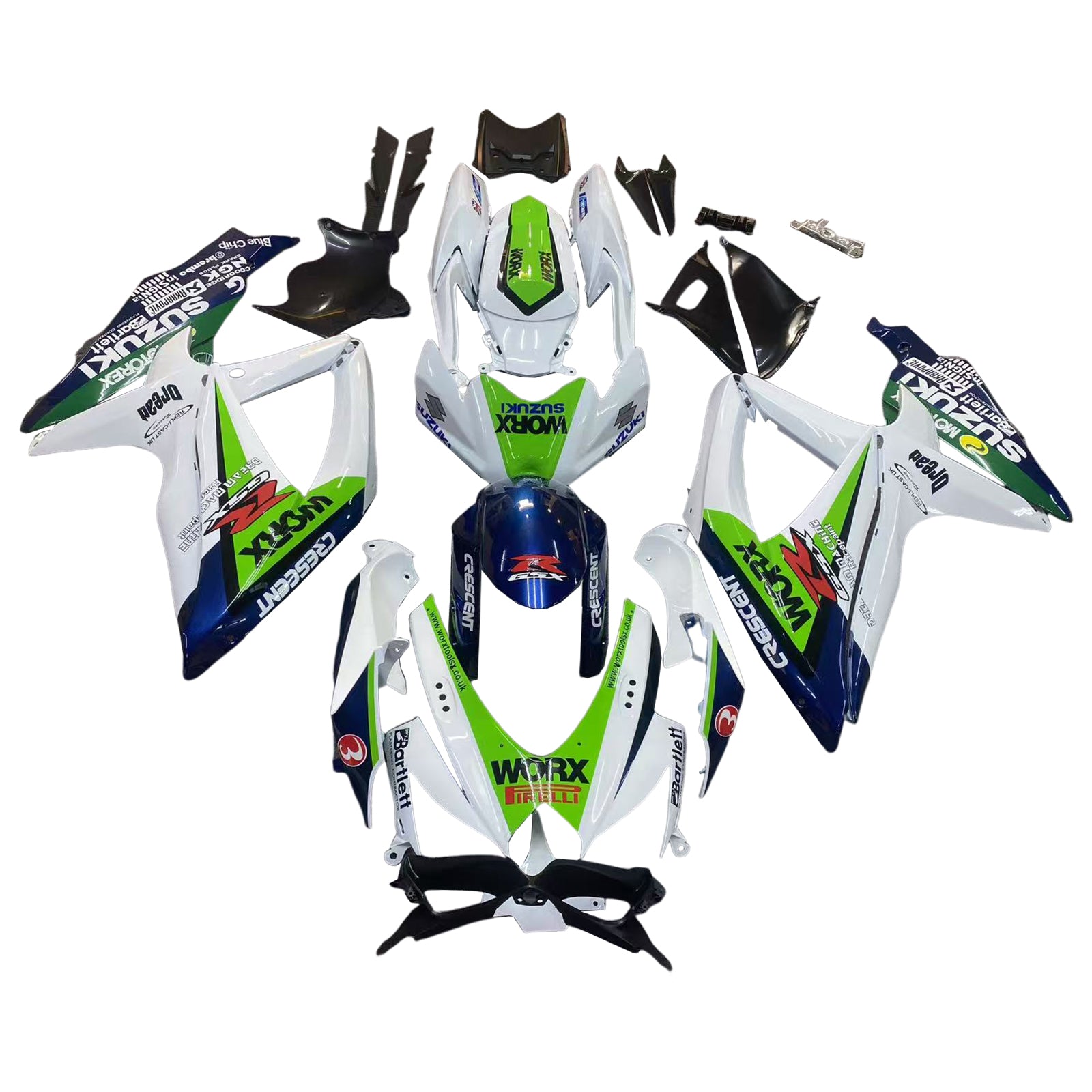 Fairings 2008-2010 Suzuki GSXR 600 750 Multi-Color Worx Generic
