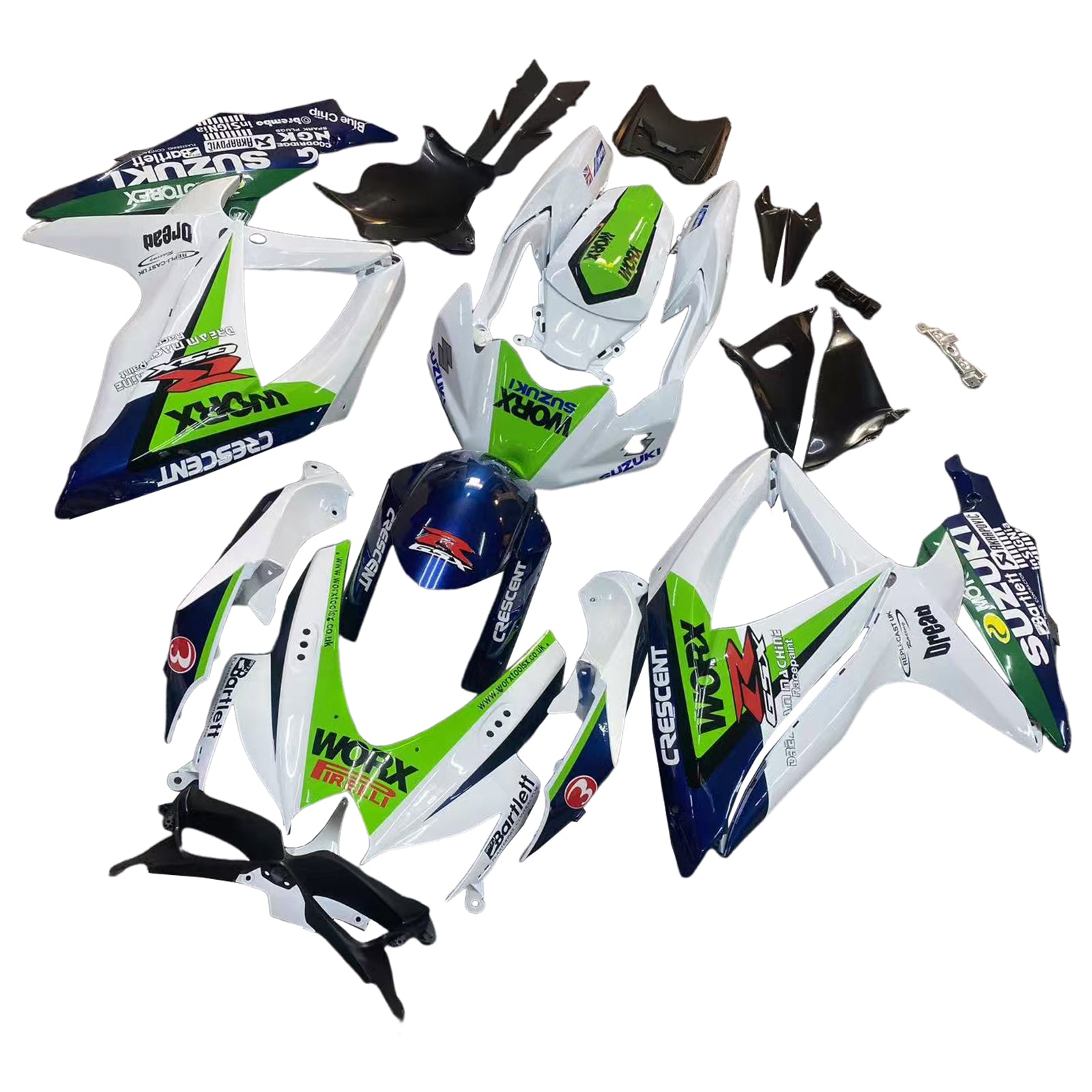 Fairings 2008-2010 Suzuki GSXR 600 750 Multi-Color Worx Generic