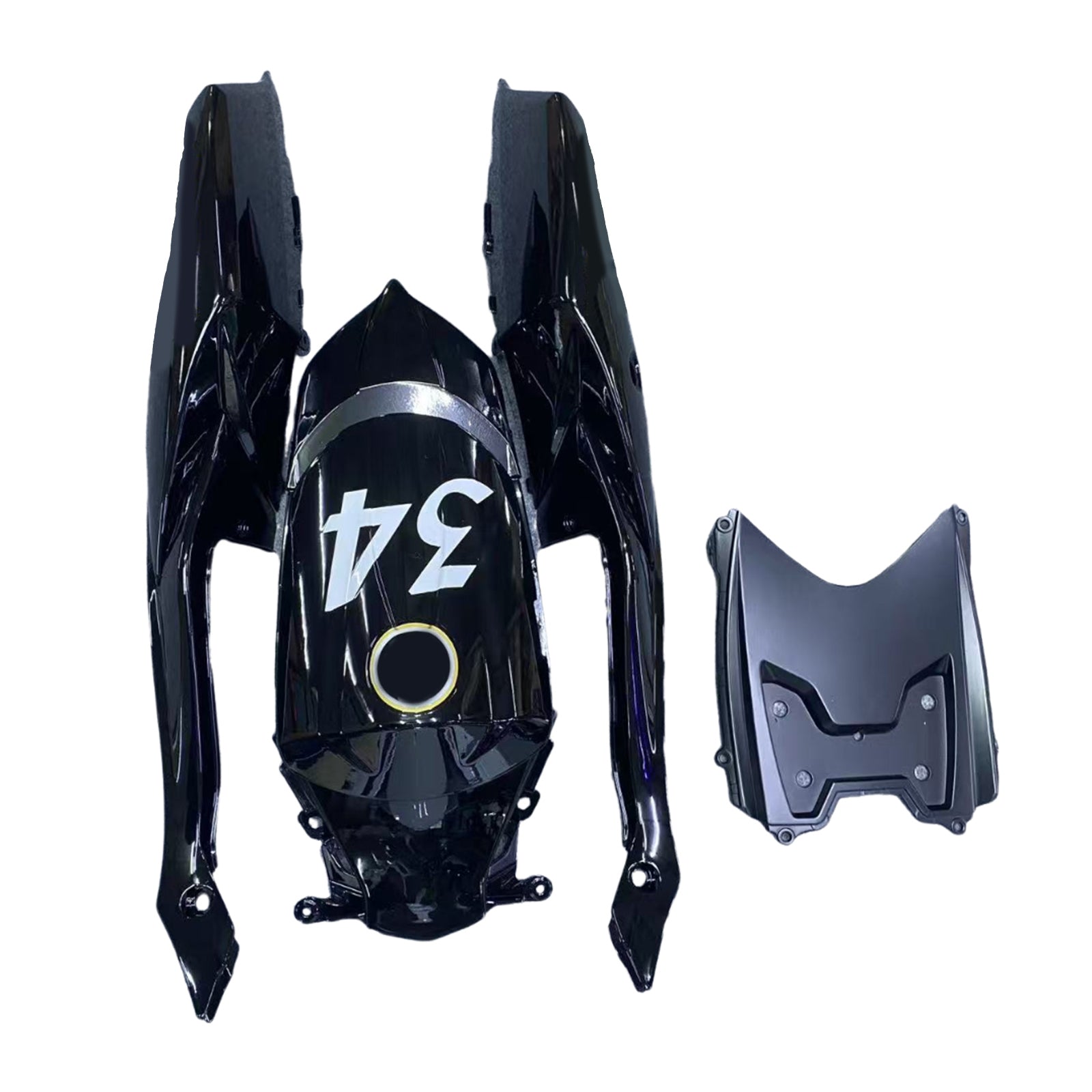 Carenados 2008-2010 Suzuki GSXR 600 750 Blanco Negro Lucky Strike Genérico