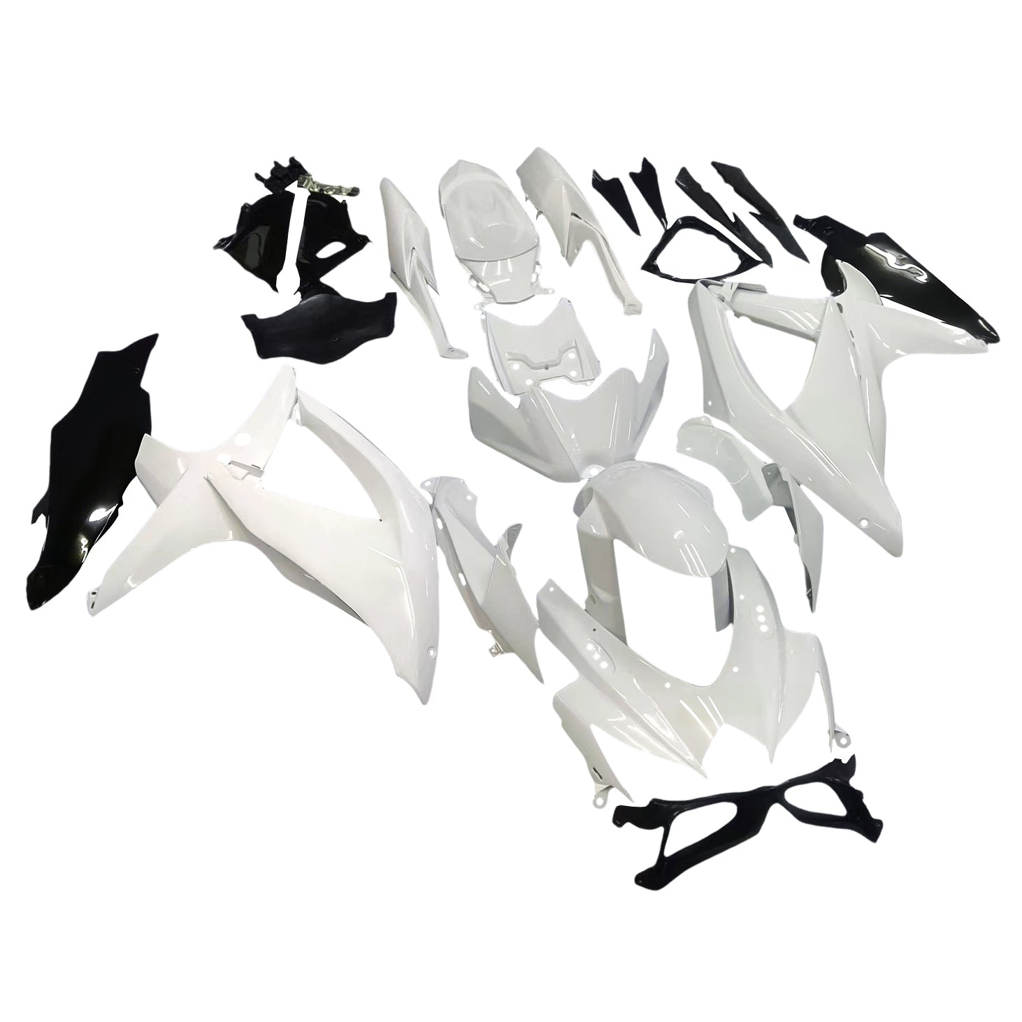 Fairings 2008-2010 Suzuki GSXR 600 750 White Black GSXR Generic