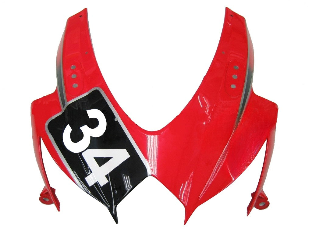 Carenados 2008-2010 Suzuki GSXR 600 750 Rojo Negro No.34 Suzuki Genérico