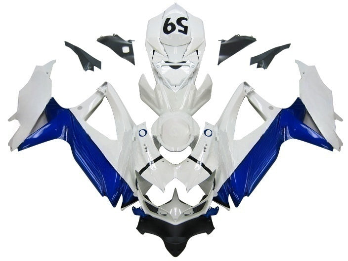 Carenados 2008-2010 Suzuki GSXR 600 750 Blanco Azul Jordan Genérico