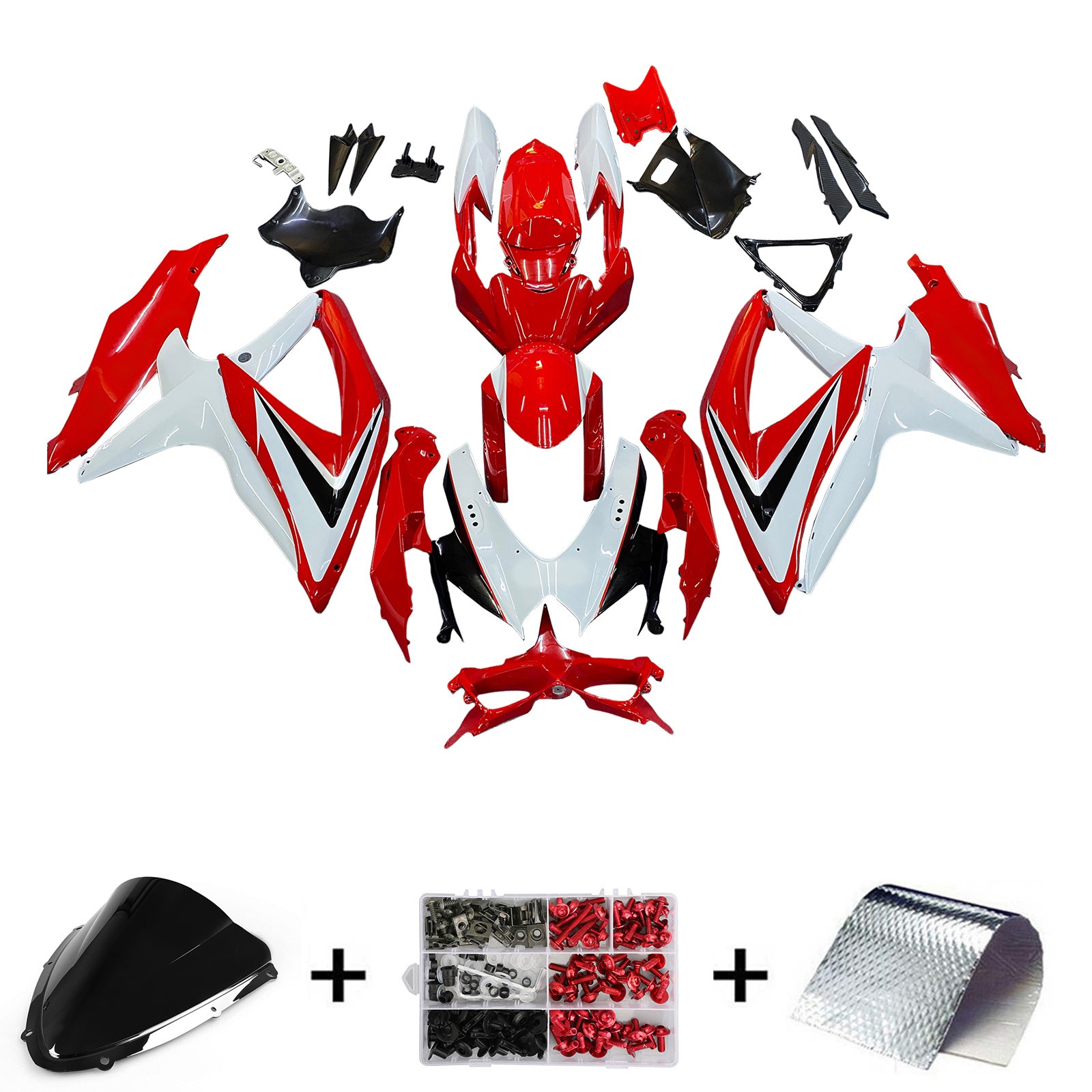 Amotopart Suzuki GSXR 600/750 2008-2010 K8 Fairing Kit Bodywork Plastic ABS