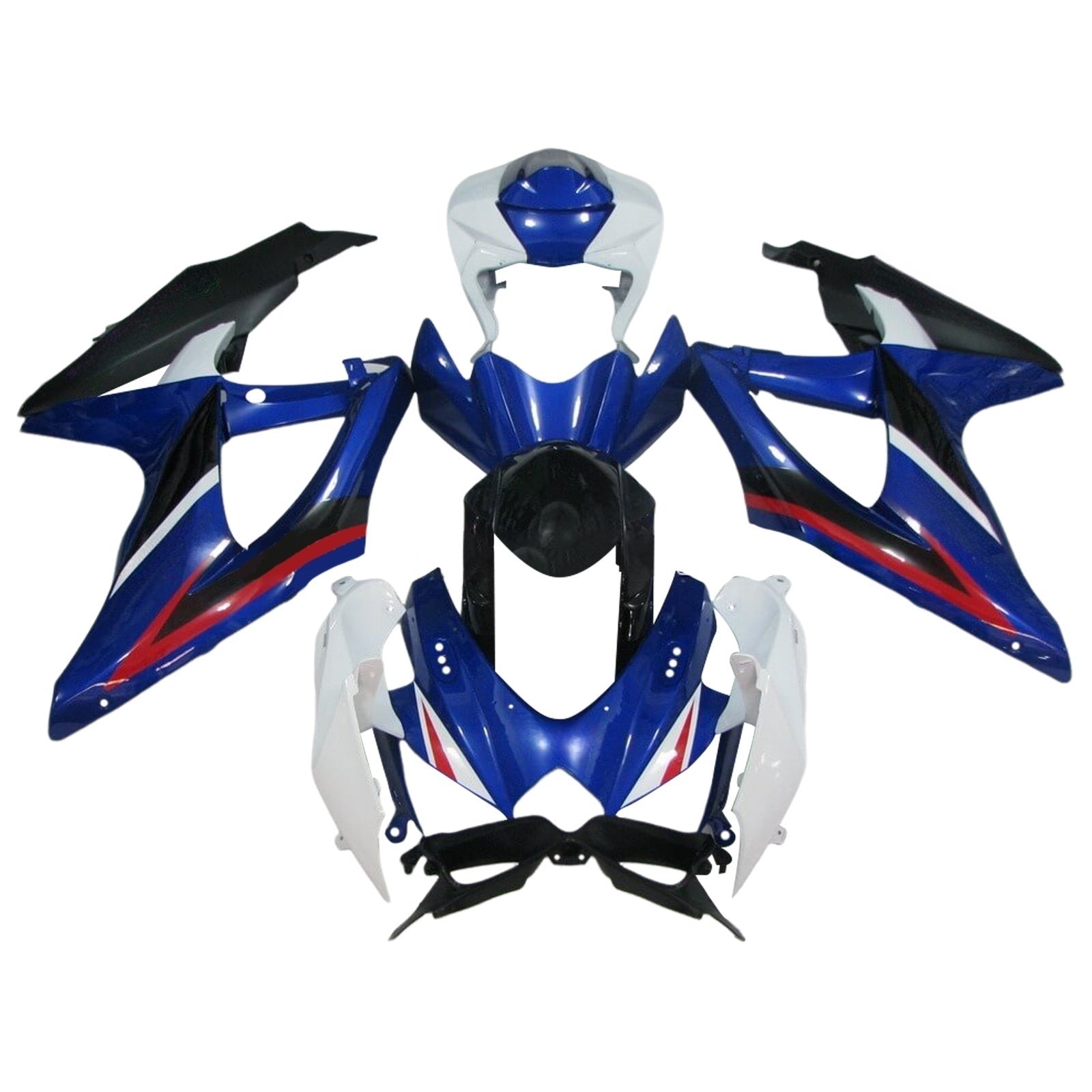 Amotopart Suzuki GSXR 600/750 2008-2010 K8 Fairing Kit Bodywork Plastic ABS