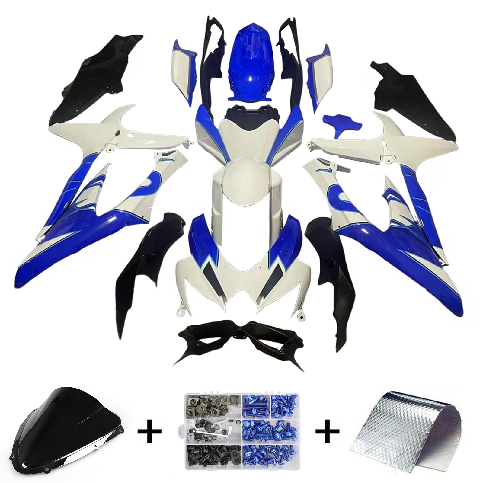 Amotopart Suzuki GSXR 600/750 2008-2010 K8 Fairing Kit Bodywork Plastic ABS