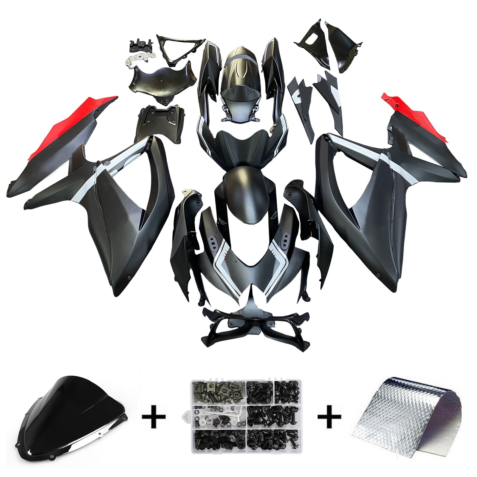 Amotopart Suzuki GSXR 600/750 2008-2010 K8 Fairing Kit Bodywork Plastic ABS