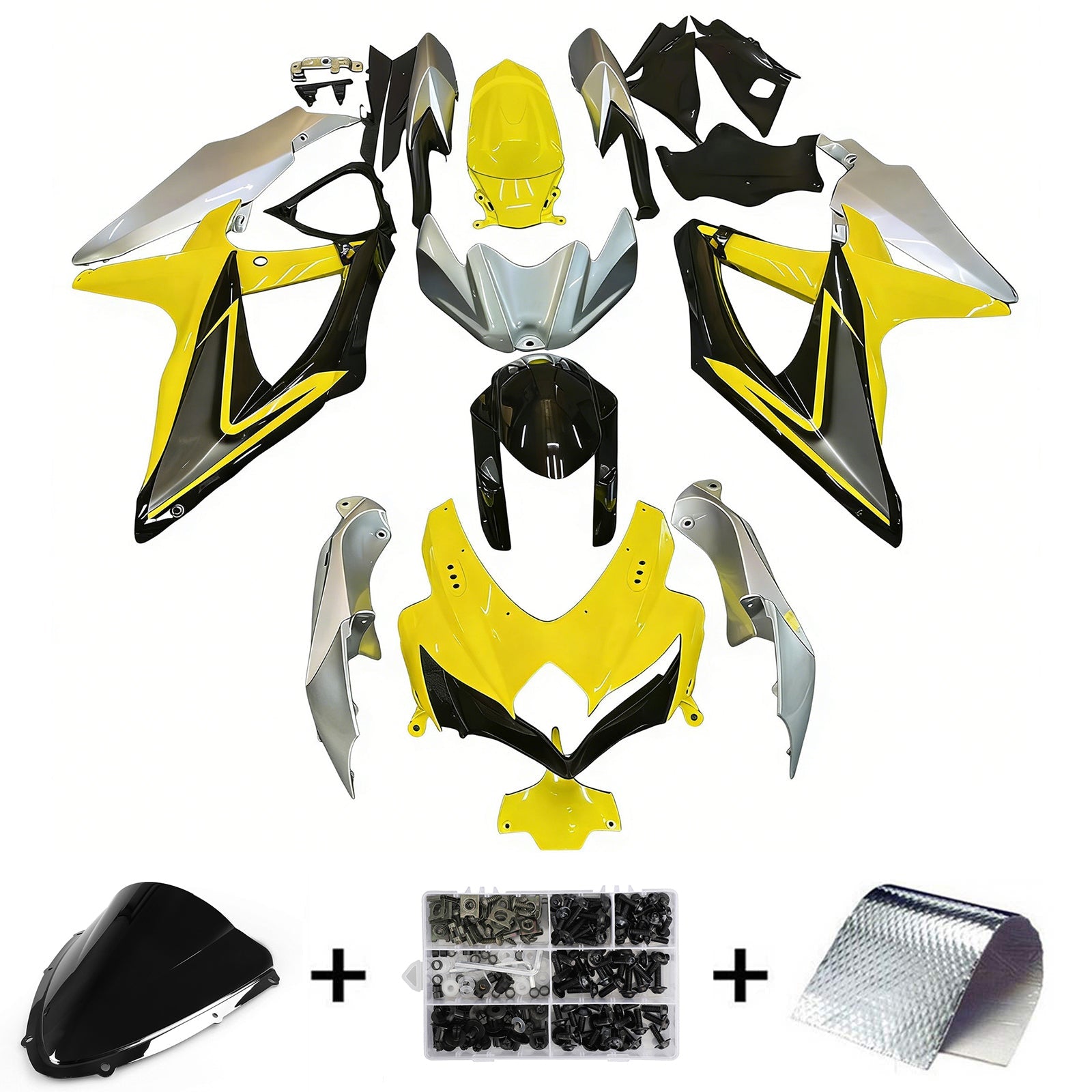 Amotopart Suzuki GSXR 600/750 2008-2010 K8 Fairing Kit Bodywork Plastic ABS