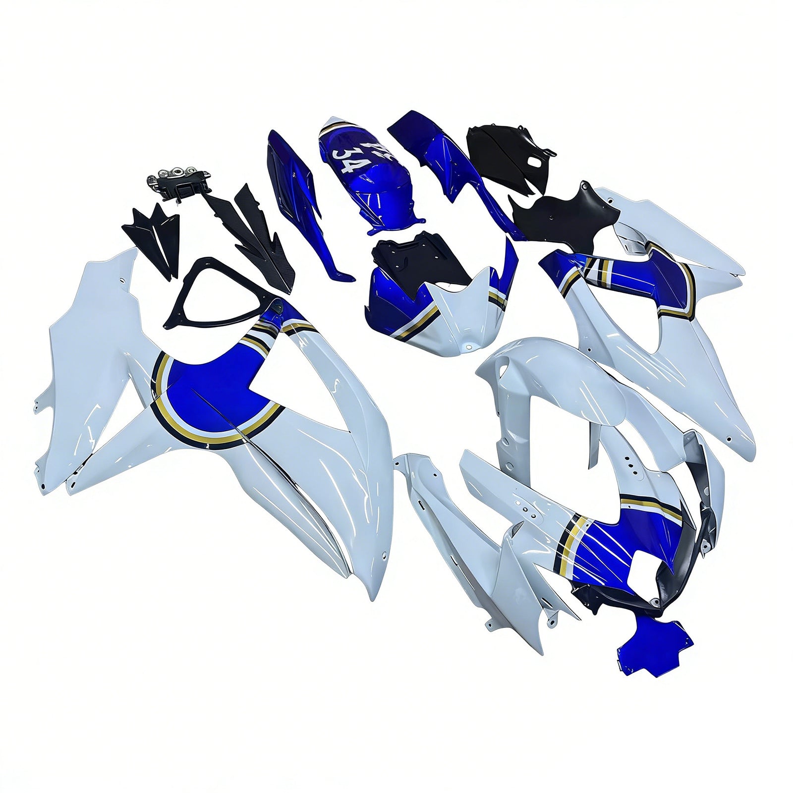 Amotopart Suzuki GSXR 600/750 2008-2010 K8 Fairing Kit Bodywork Plastic ABS