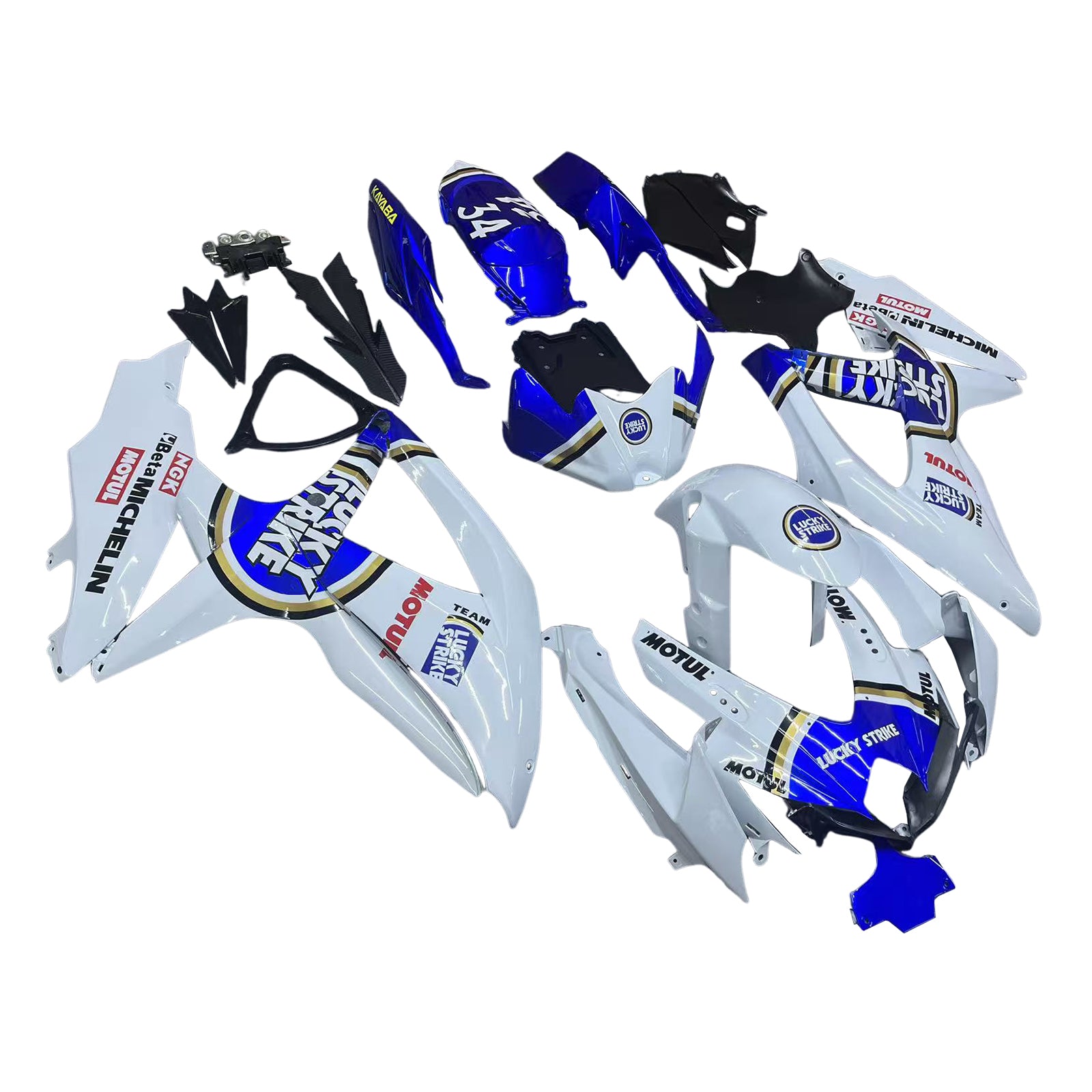 Amotopart Suzuki GSXR 600/750 2008-2010 K8 Fairing Kit Bodywork Plastic ABS