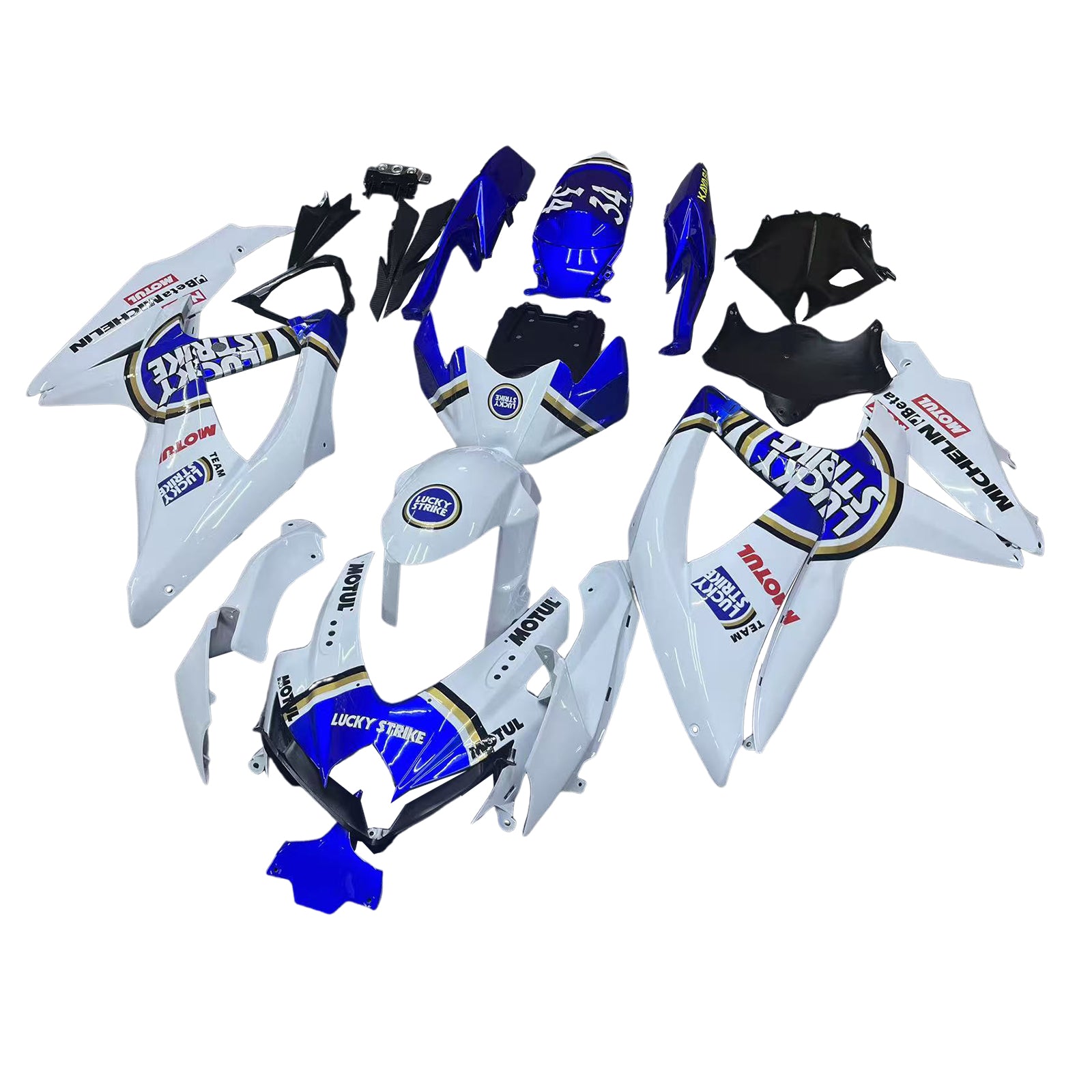 Amotopart Suzuki GSXR 600/750 2008-2010 K8 Fairing Kit Bodywork Plastic ABS