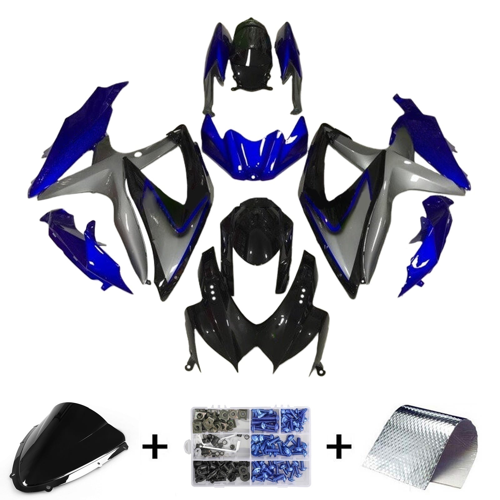 Amotopart Suzuki GSXR 600/750 2008-2010 K8 Fairing Kit Bodywork Plastic ABS