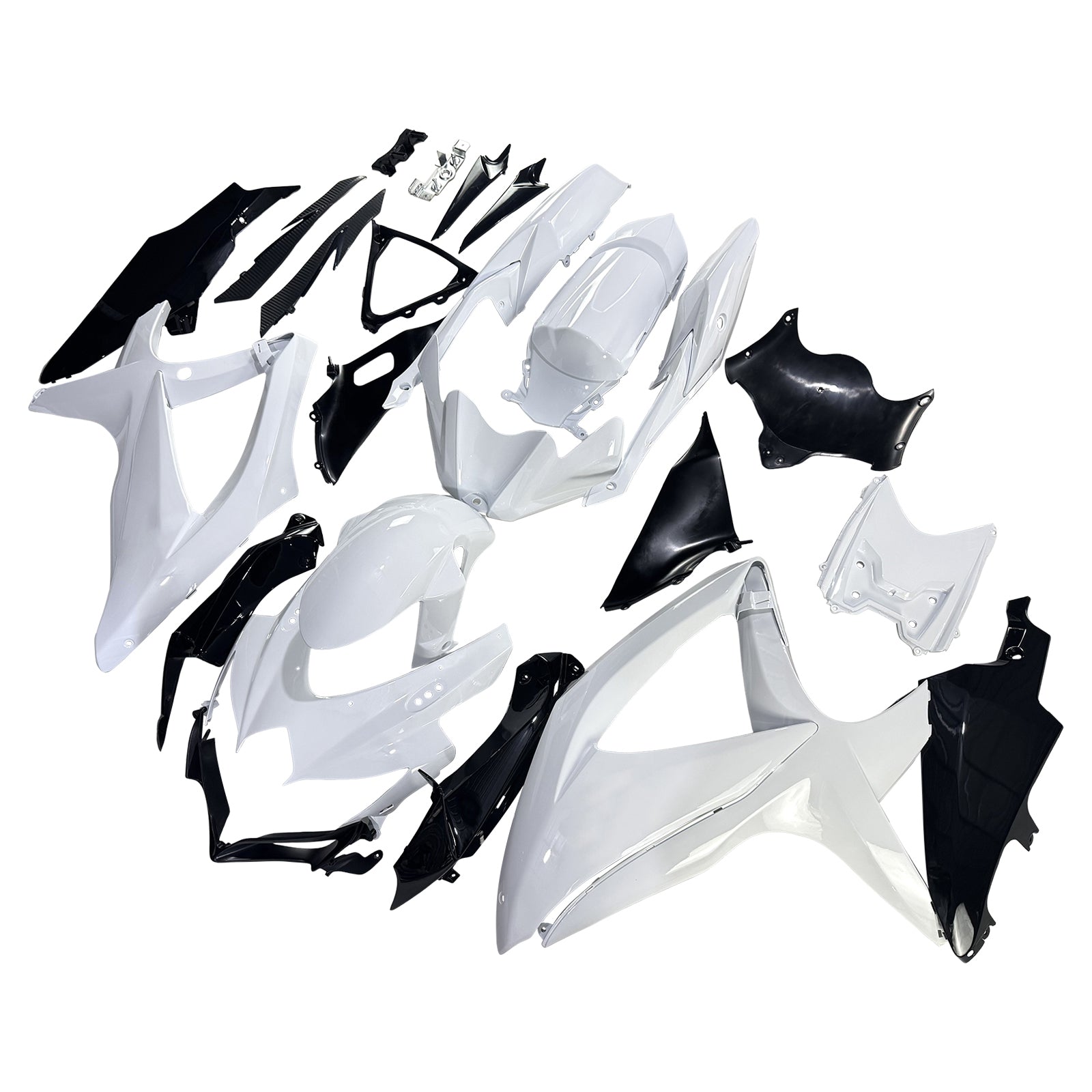 White Injection Fairing Kit Bodywork Plastic ABS For Suzuki GSXR 600/750 2008-2010 K8